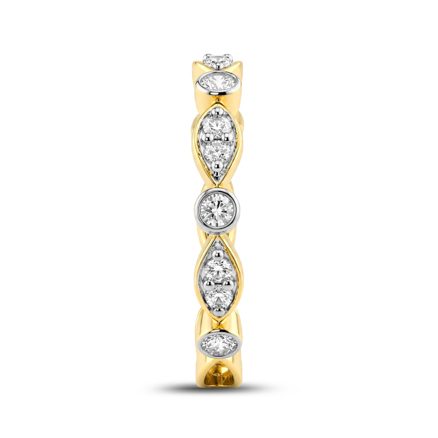 14kt Yellow Gold 0.50 CTW Natural Diamond Hoops