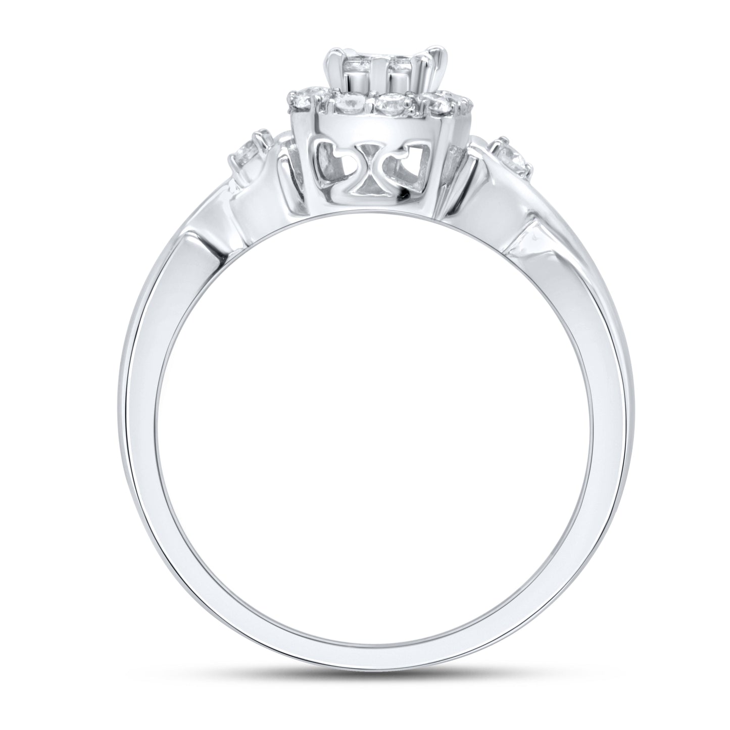 10kt White Gold 0.33 CTW Natural Diamond Ring