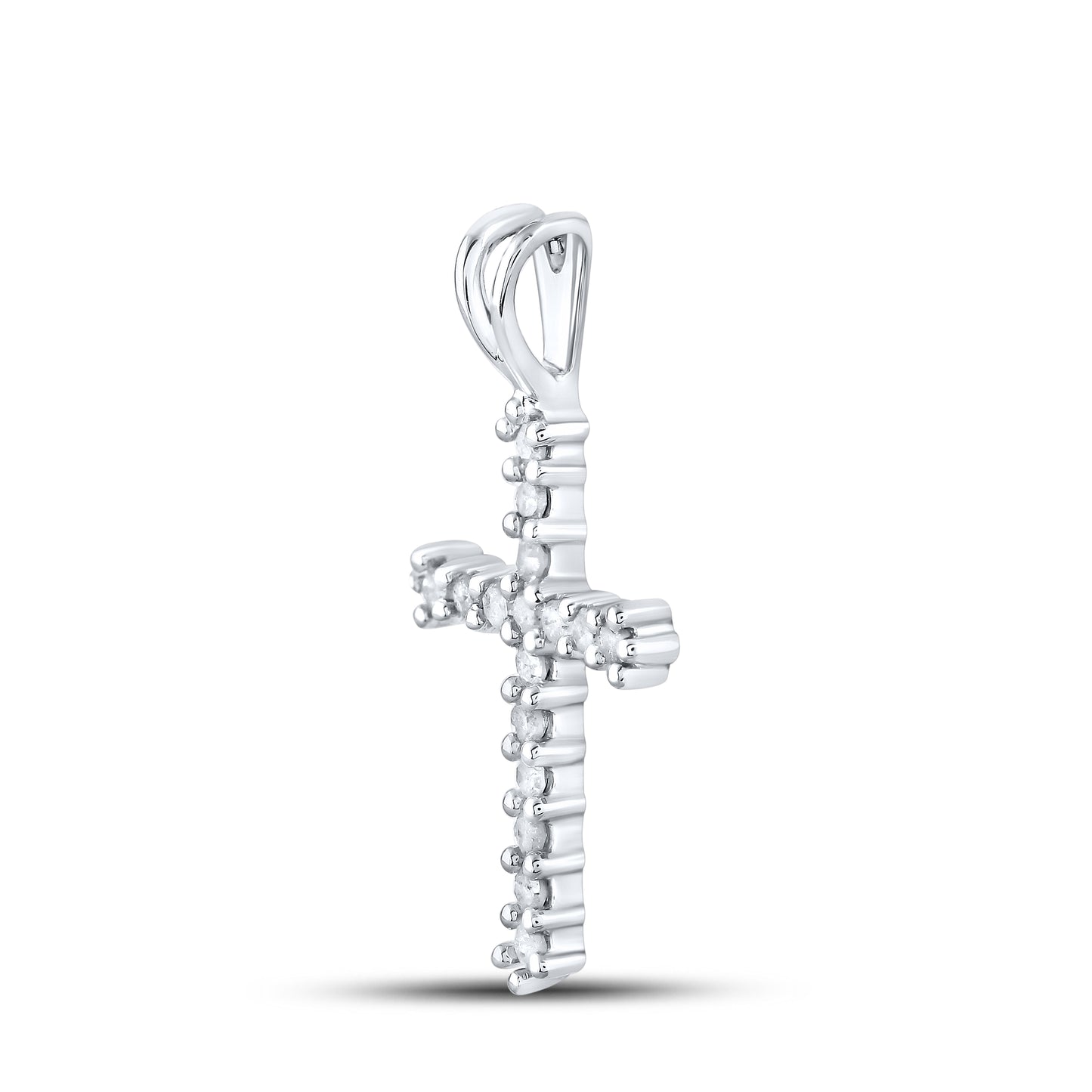 10kt White Gold 0.25 CTW Diamond Pendant With 10kt Chain