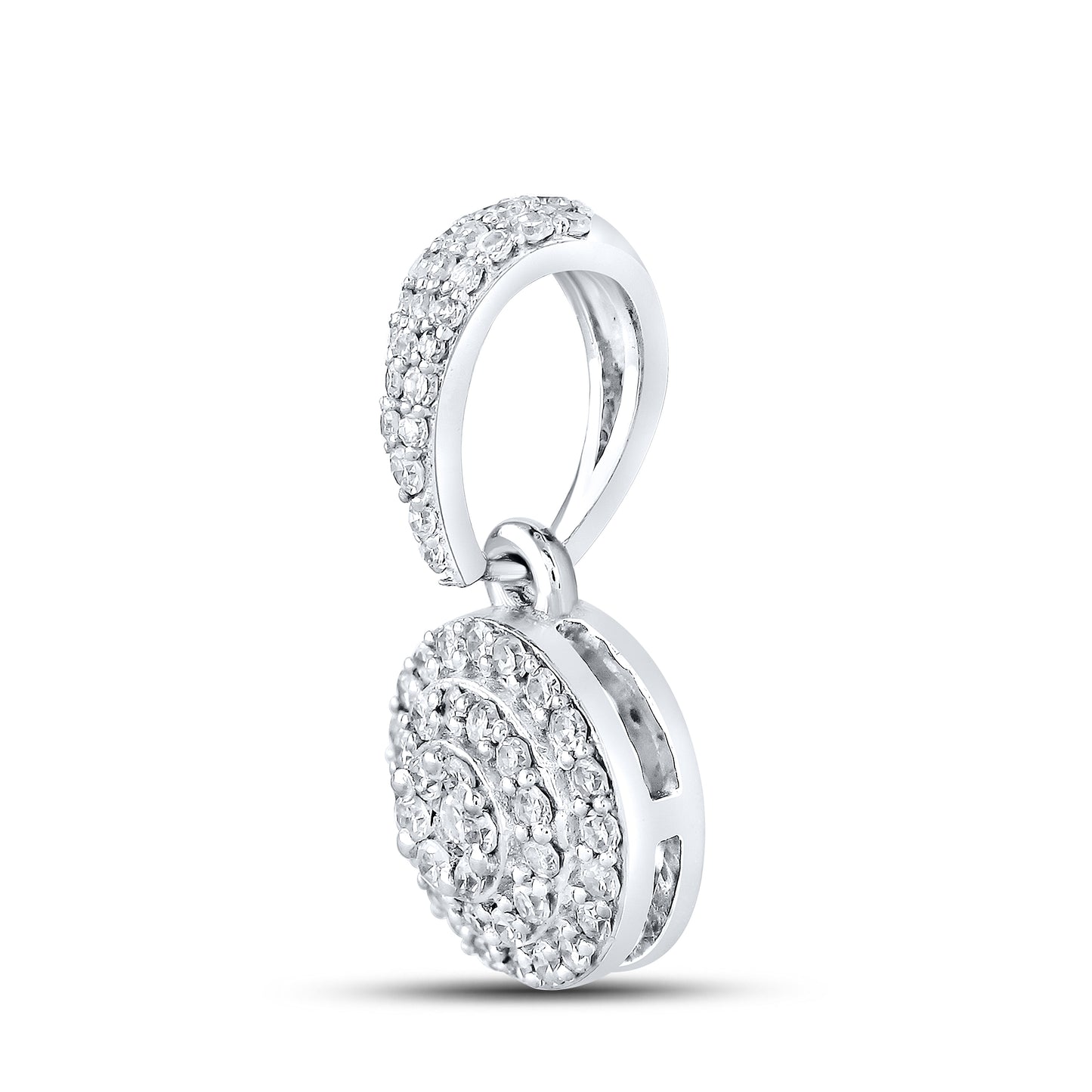 10kt White Gold 0.25 CTW Diamond Pendant With 10kt Chain