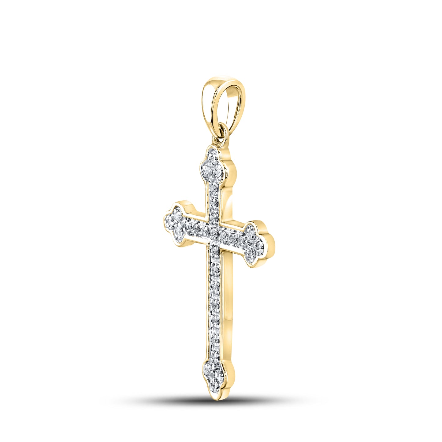 10kt Yellow Gold 1/10 CTW Diamond Pendant With 10kt Chain
