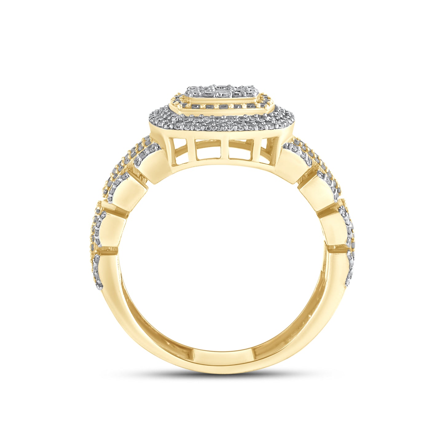 10kt Yellow Gold 1.54 CTW Men's Natural Diamond Ring