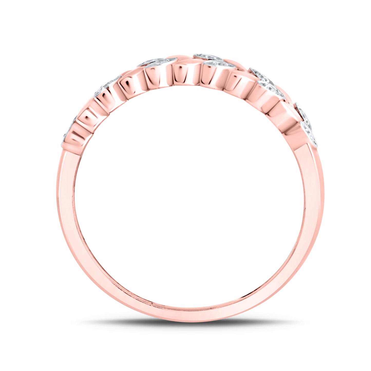 10kt Rose Gold 0.12 CTW Natural Diamond Band