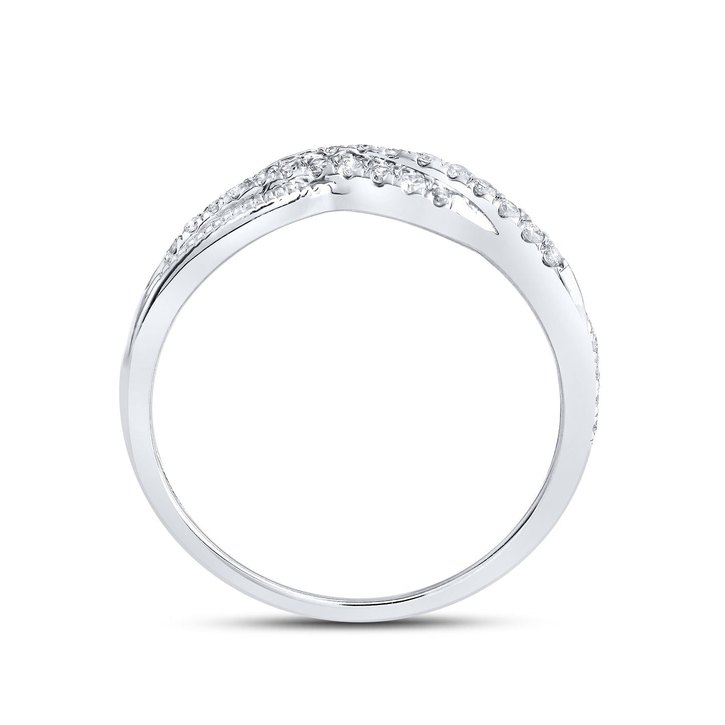 10kt White Gold 0.20 CTW Natural Diamond Ladies Band