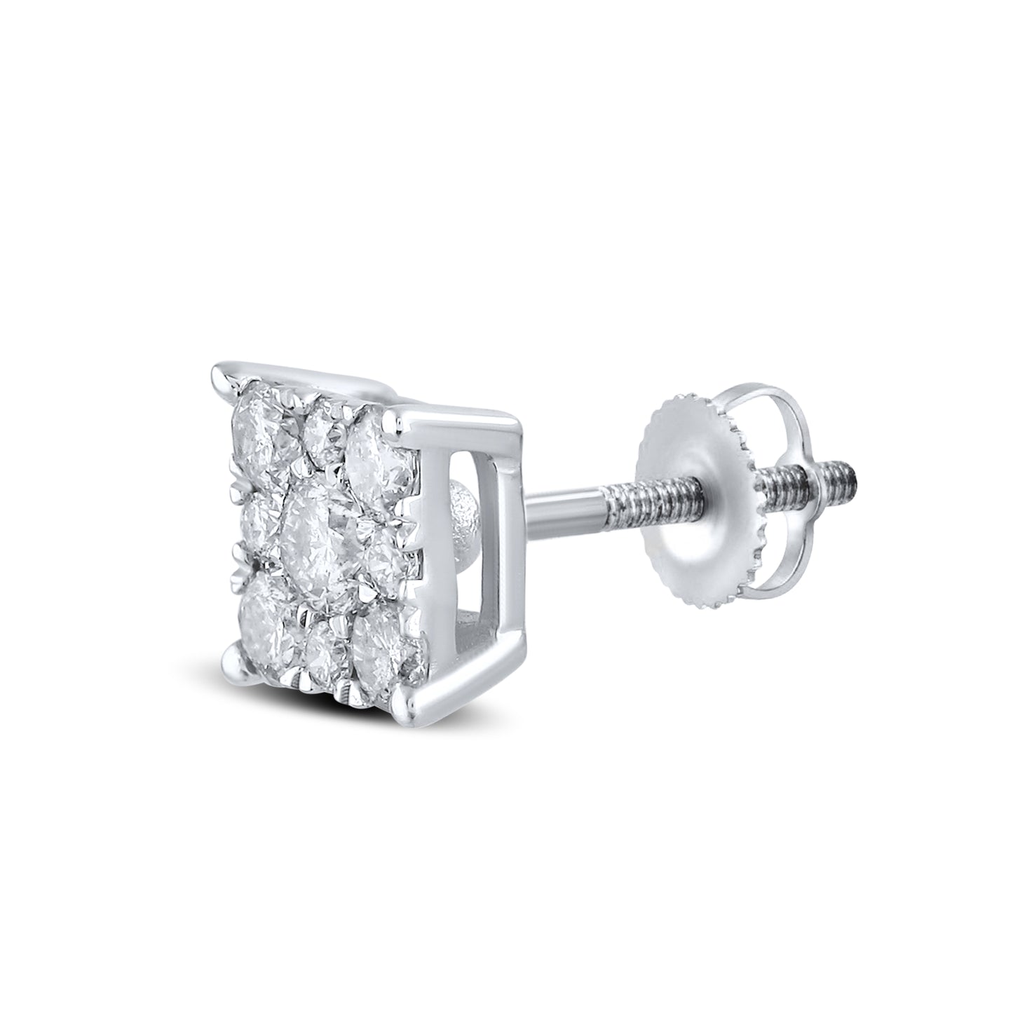 10kt White Gold 0.50 CTW Natural Diamond Earrings