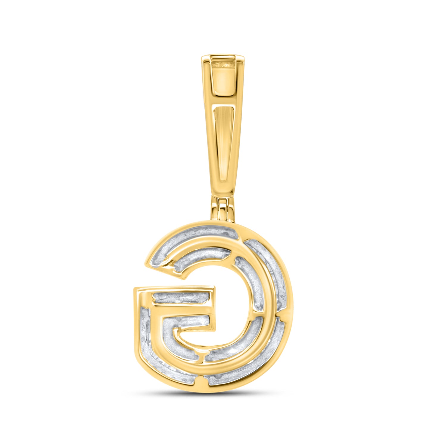 10kt yellow gold 0.50ctw Diamond Initial G Charm