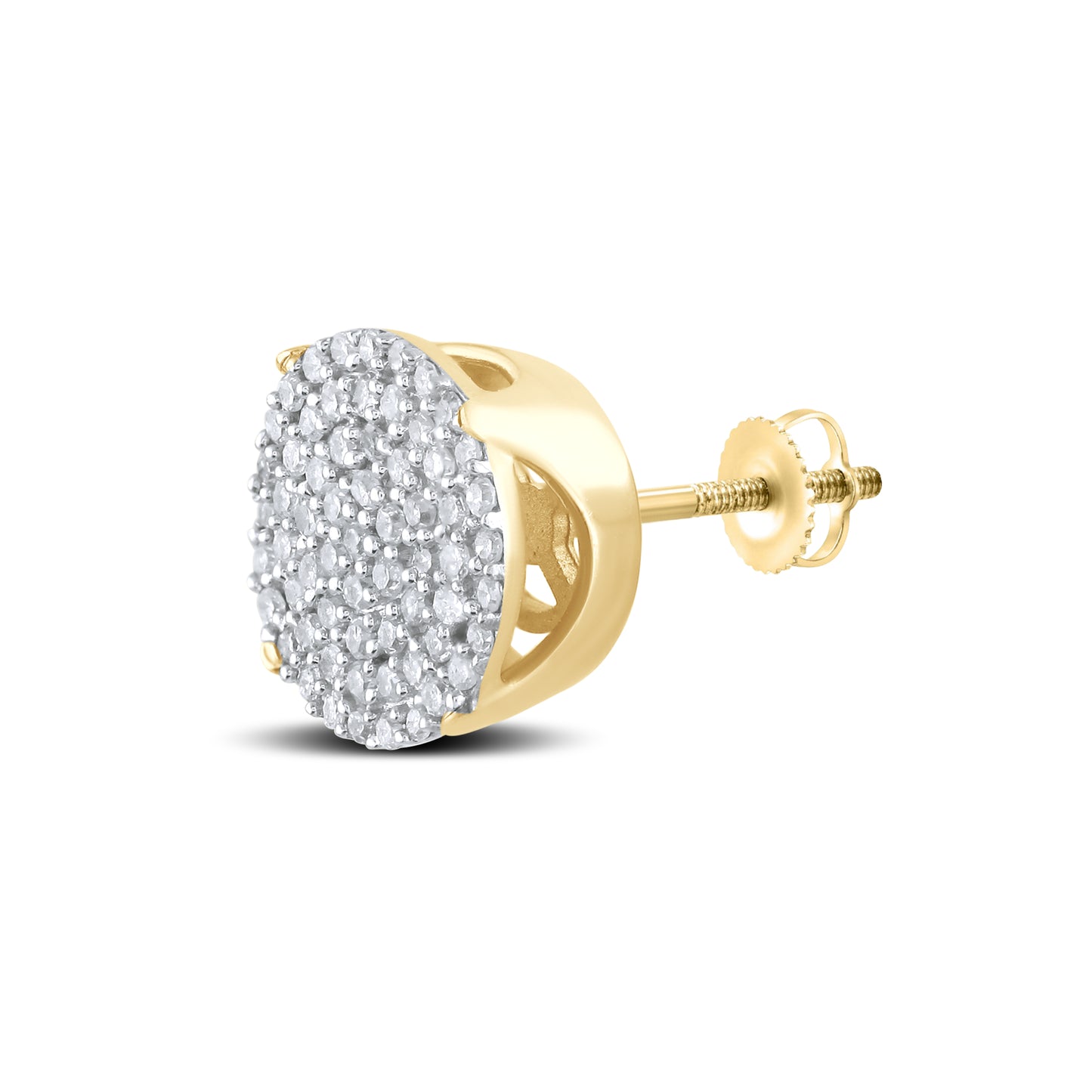 10kt Yellow Gold 0.50 CTW Natural Diamond Earrings