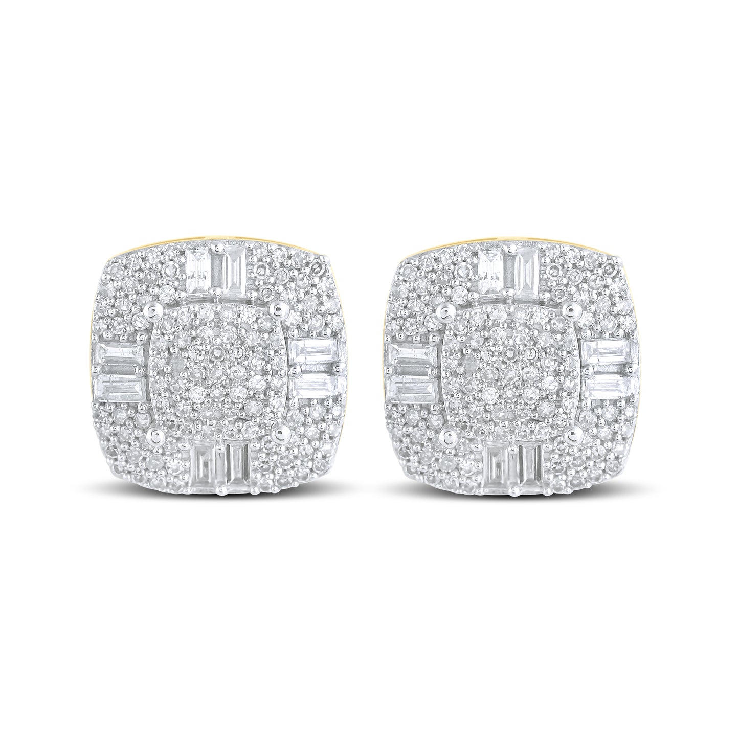 10kt Yellow Gold 1.08 CTW Natural Diamond Earrings