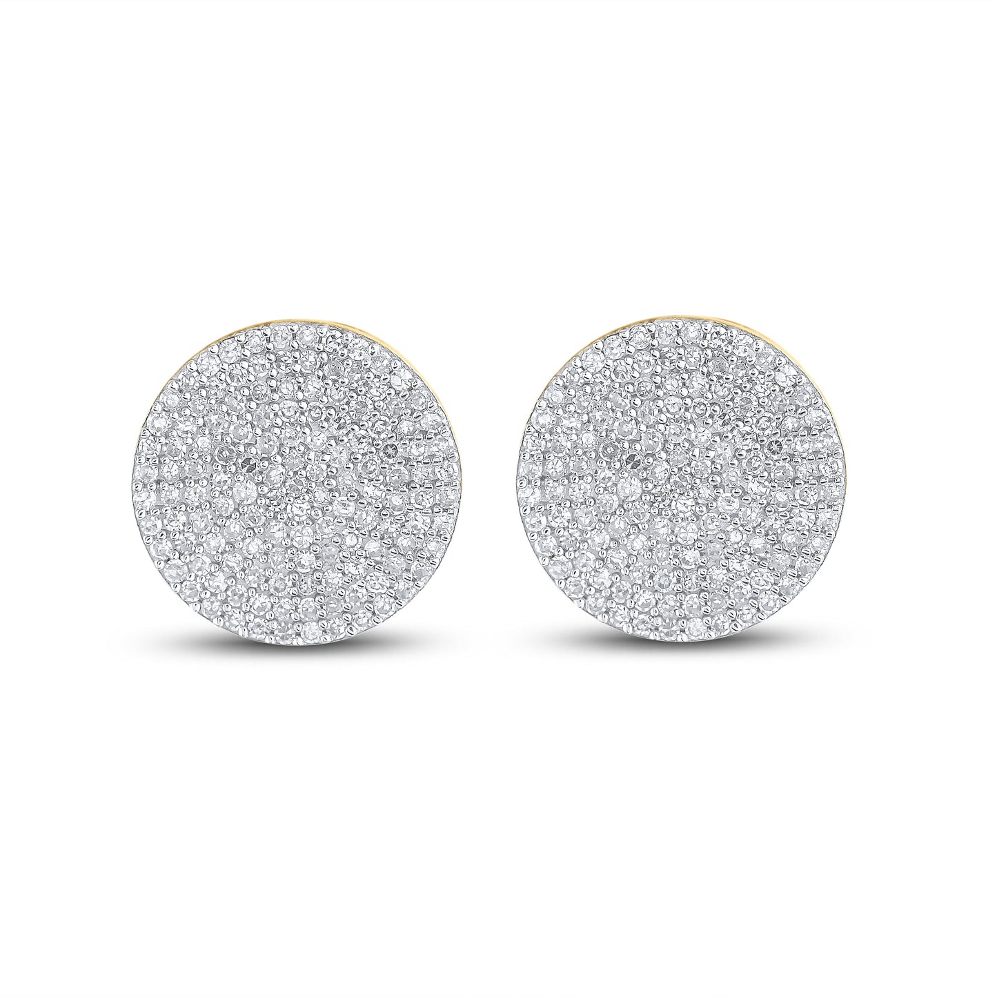 10kt Yellow Gold 0.75 Natural Diamond Earrings