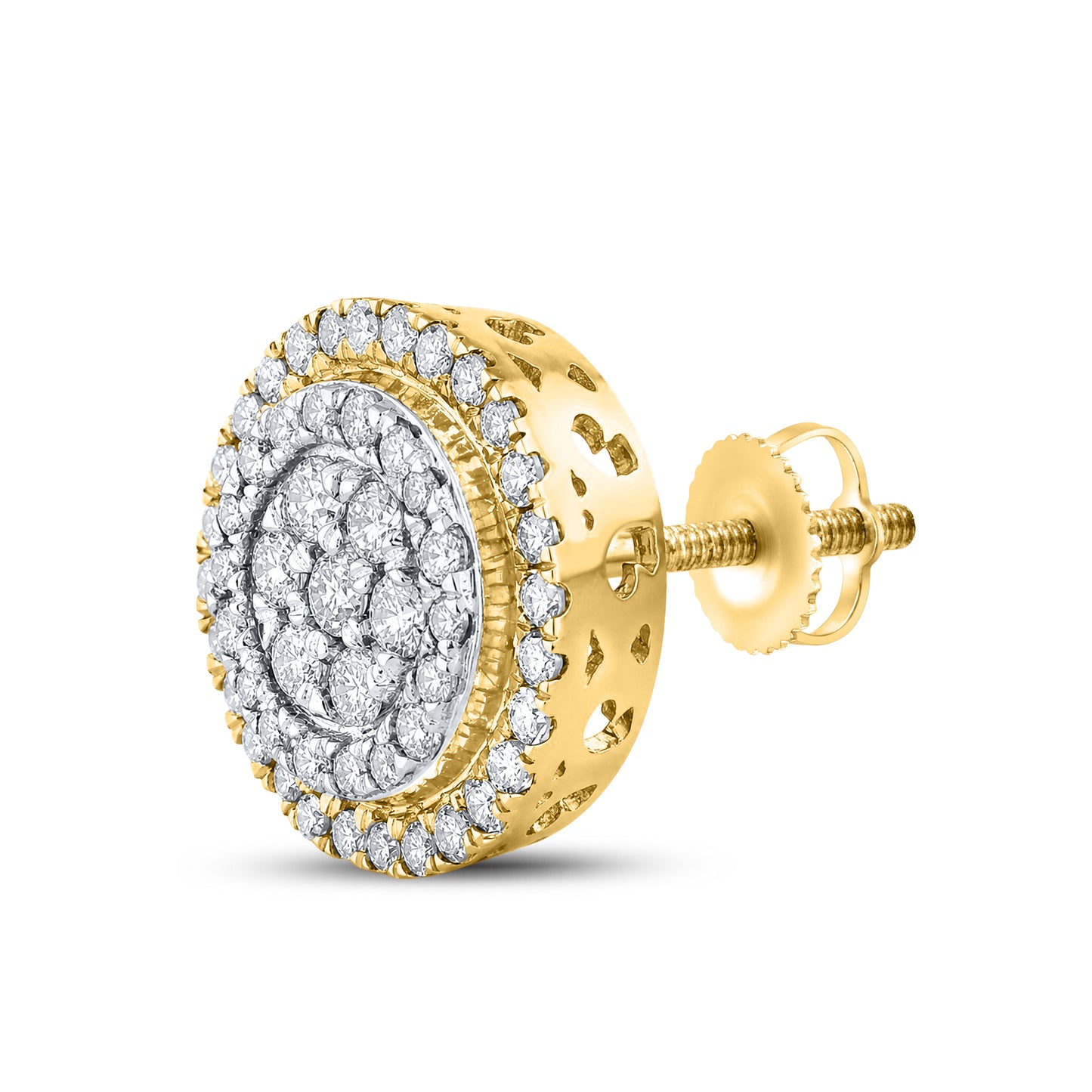 10kt Yellow Gold 1.02 CTW Natural Diamond Earrings