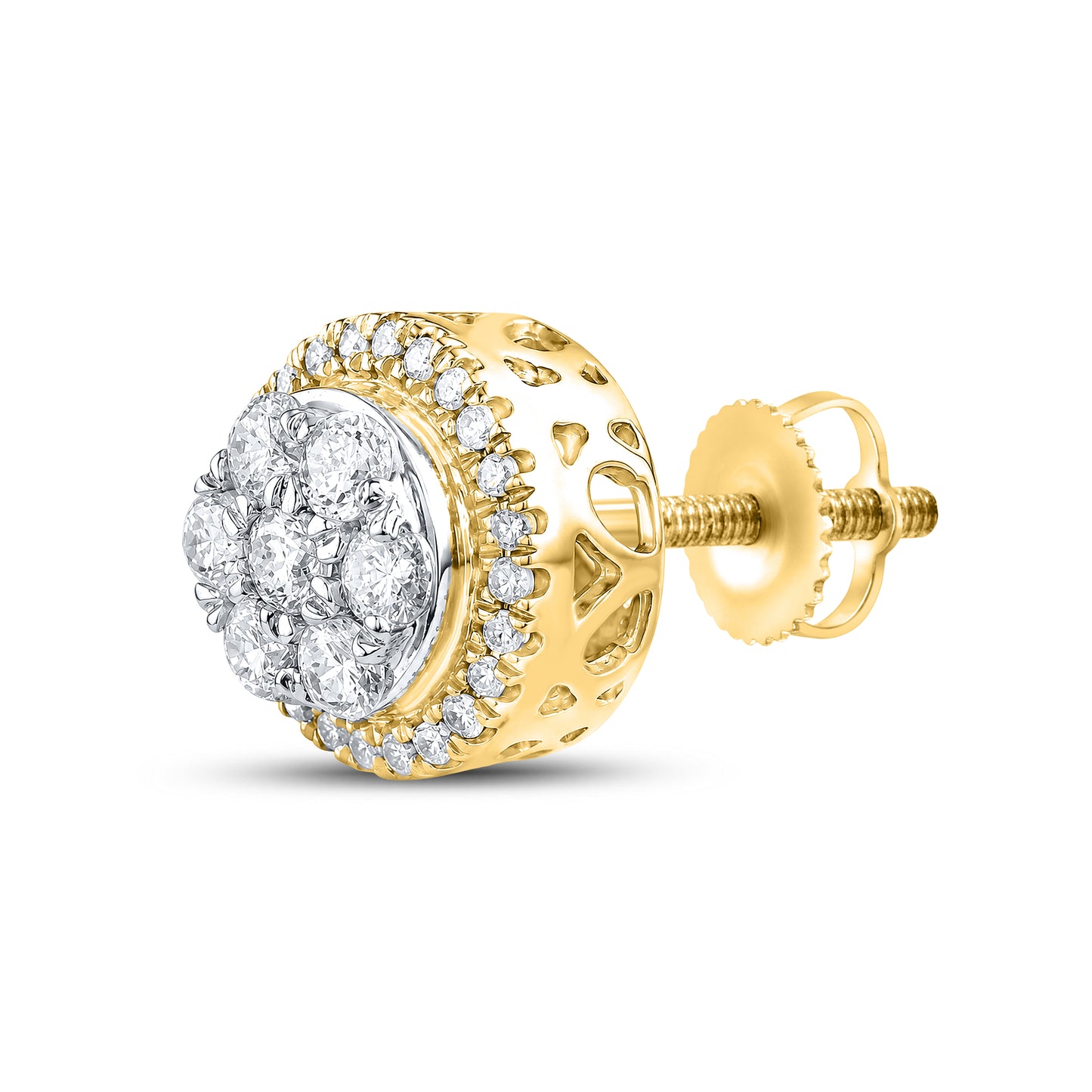 10kt Yellow Gold 0.69 CTW Natural Diamond Earrings