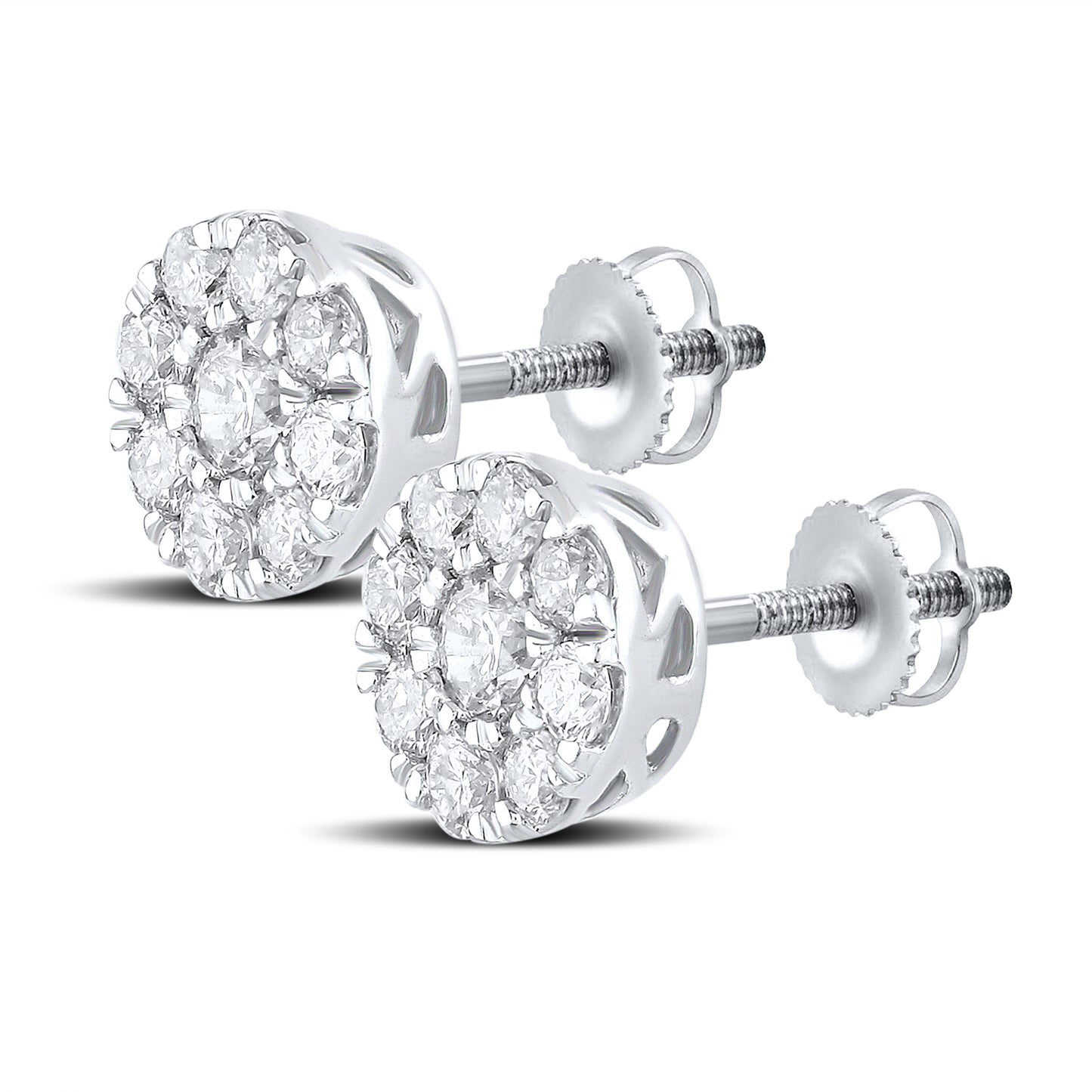 10kt white gold 0.80 CTW Diamond Earrings