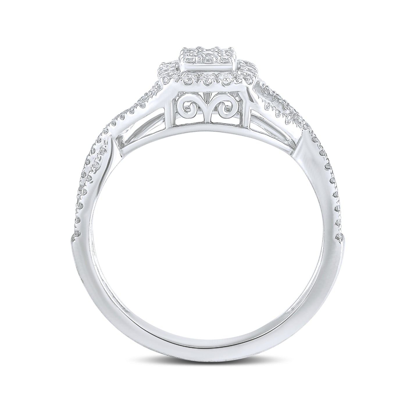 10kt White Gold 0.50 CTW Diamond Bridal Set