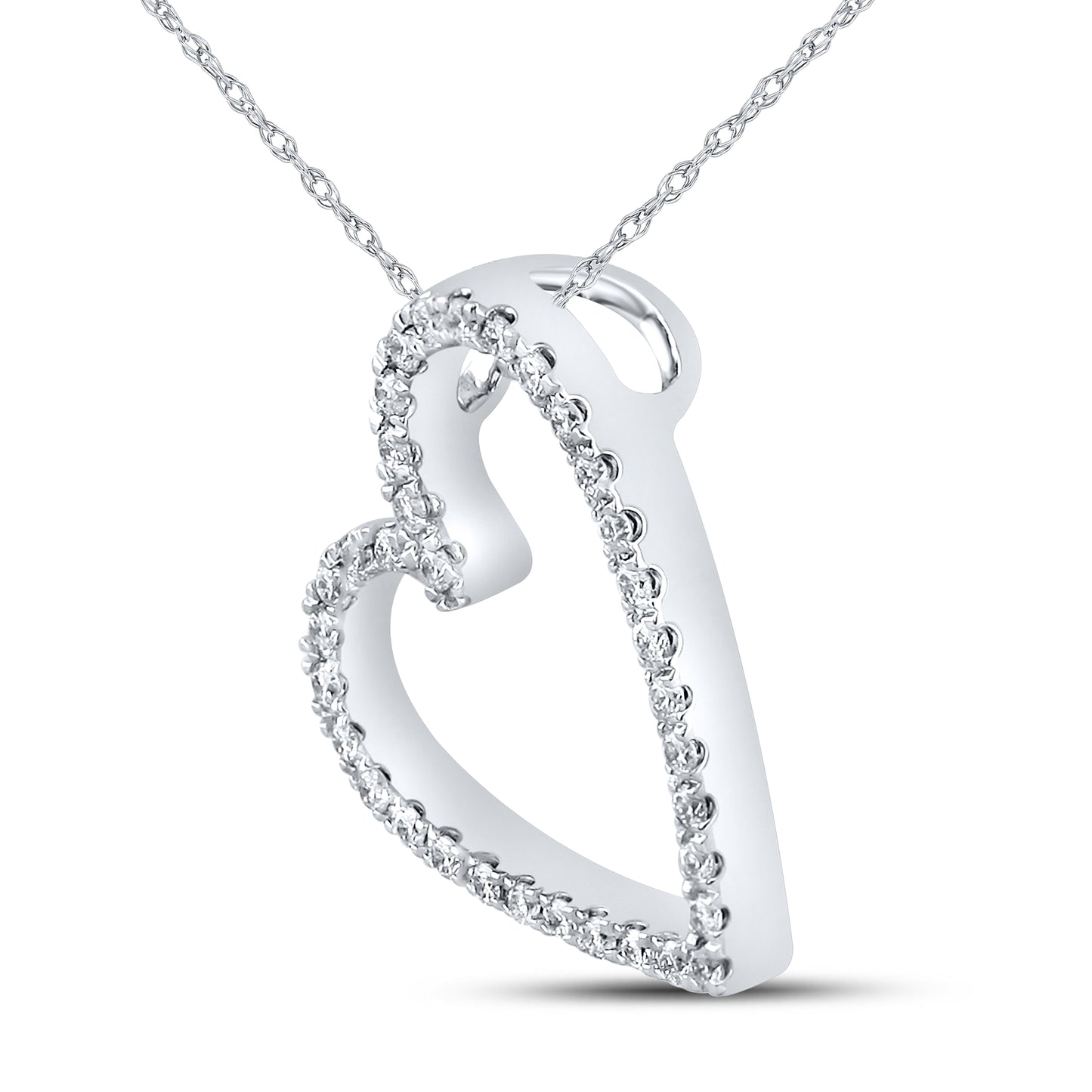 14kt White Gold 1/10 CTW Diamond Pendant