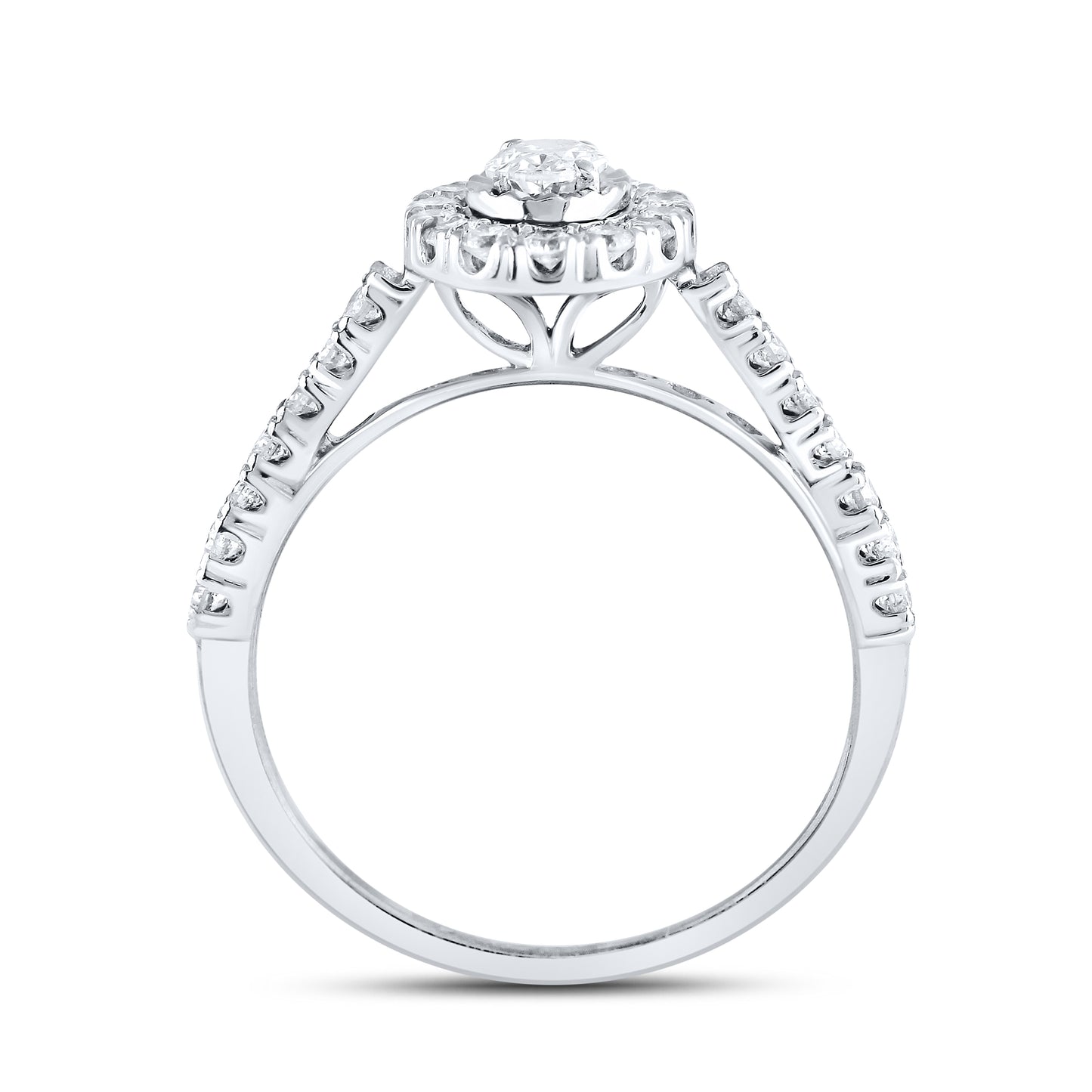 14kt White Gold 0.80 CTW Natural Diamond Ring