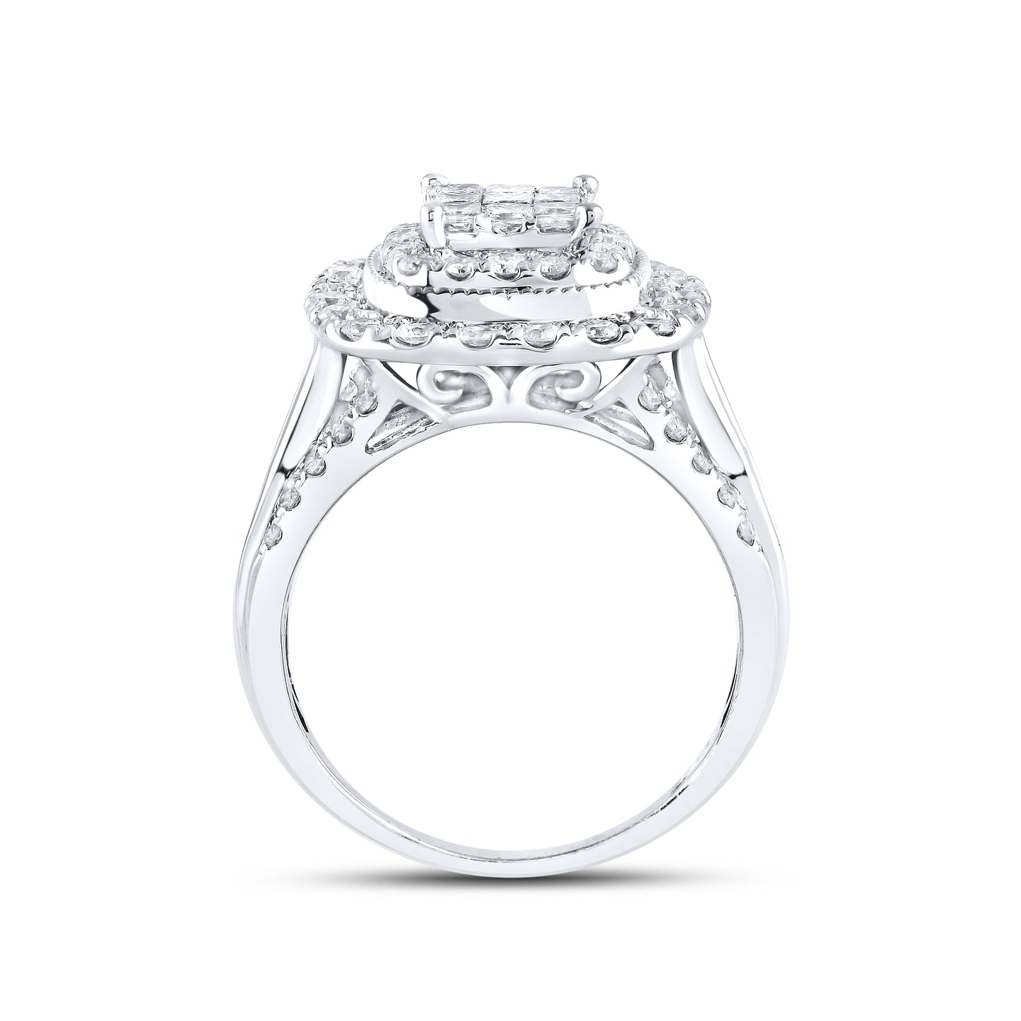 14kt White Gold 2.01 CTW Natural Diamond Bridal Ring