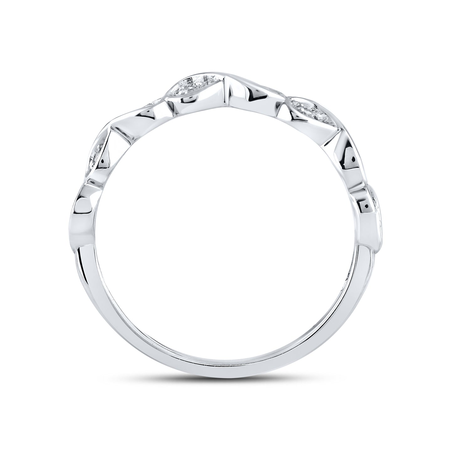 14kt White Gold 0.10 CTW Diamond Band