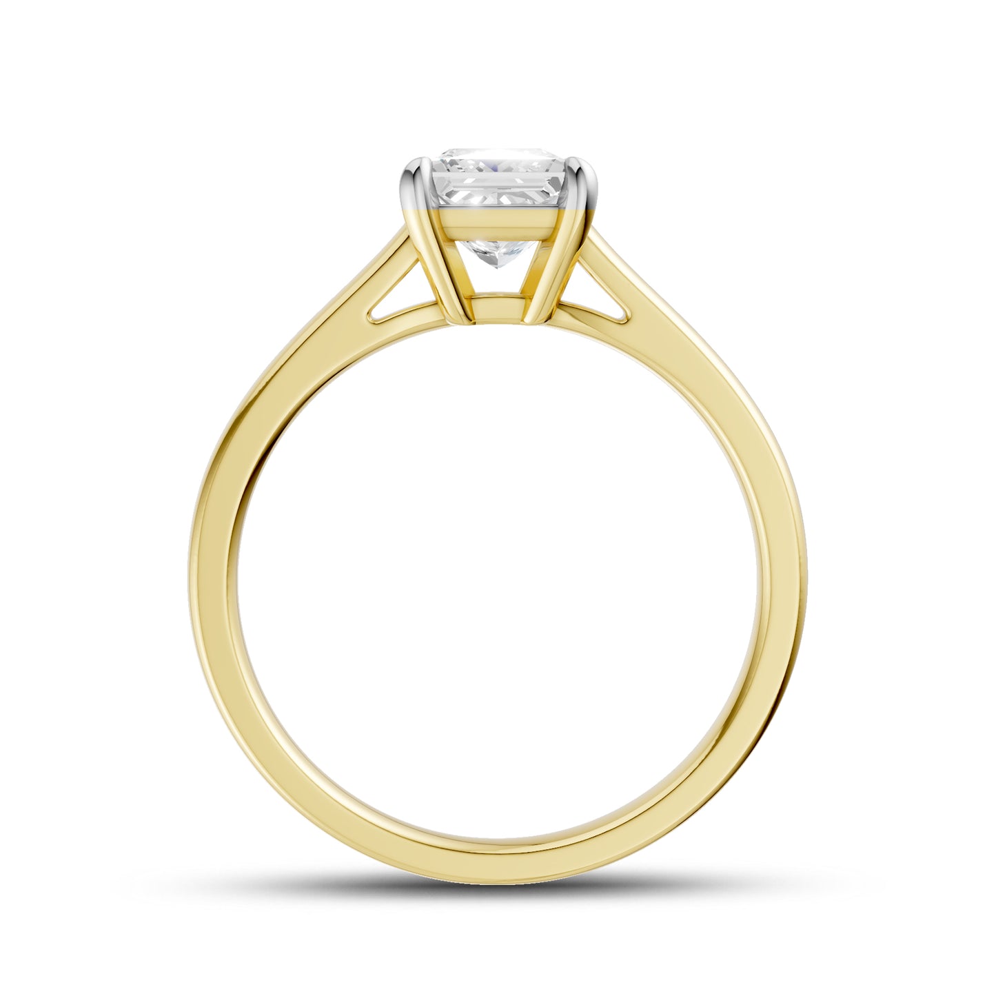 14kt Yellow Gold 1 CTW Square Lab Diamond Ring