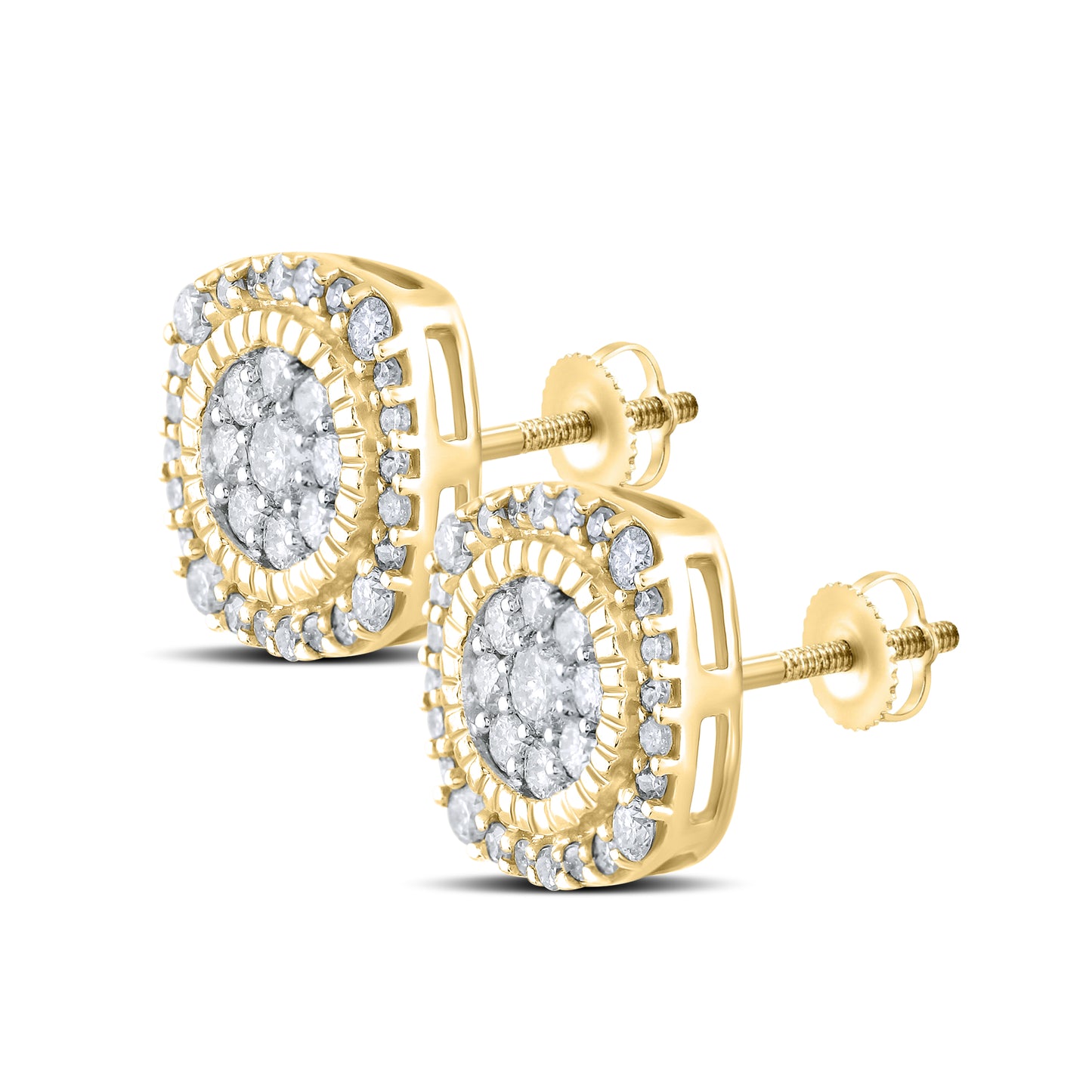10kt Yellow Gold 0.93 CTW Natural Diamond Earrings