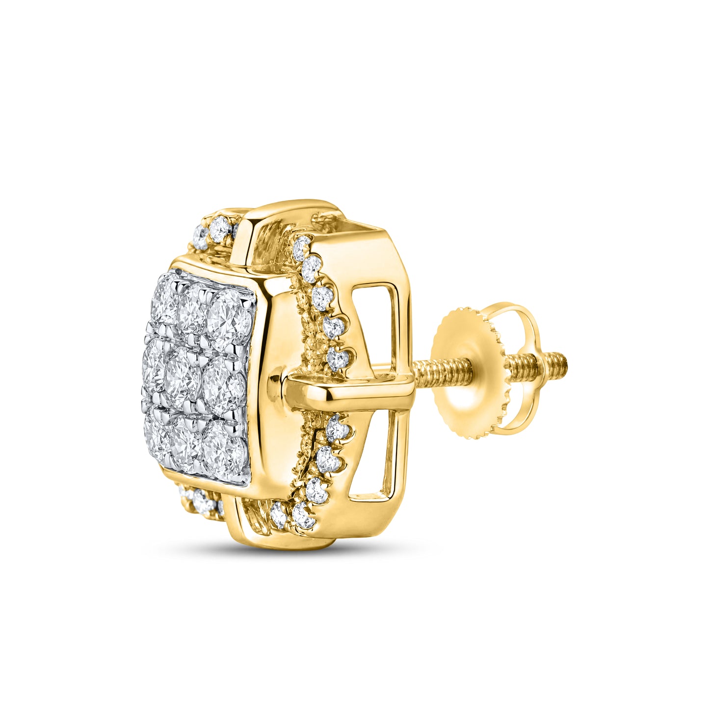 10kt Yellow Gold 1.03 CTW Natural Diamond Earrings