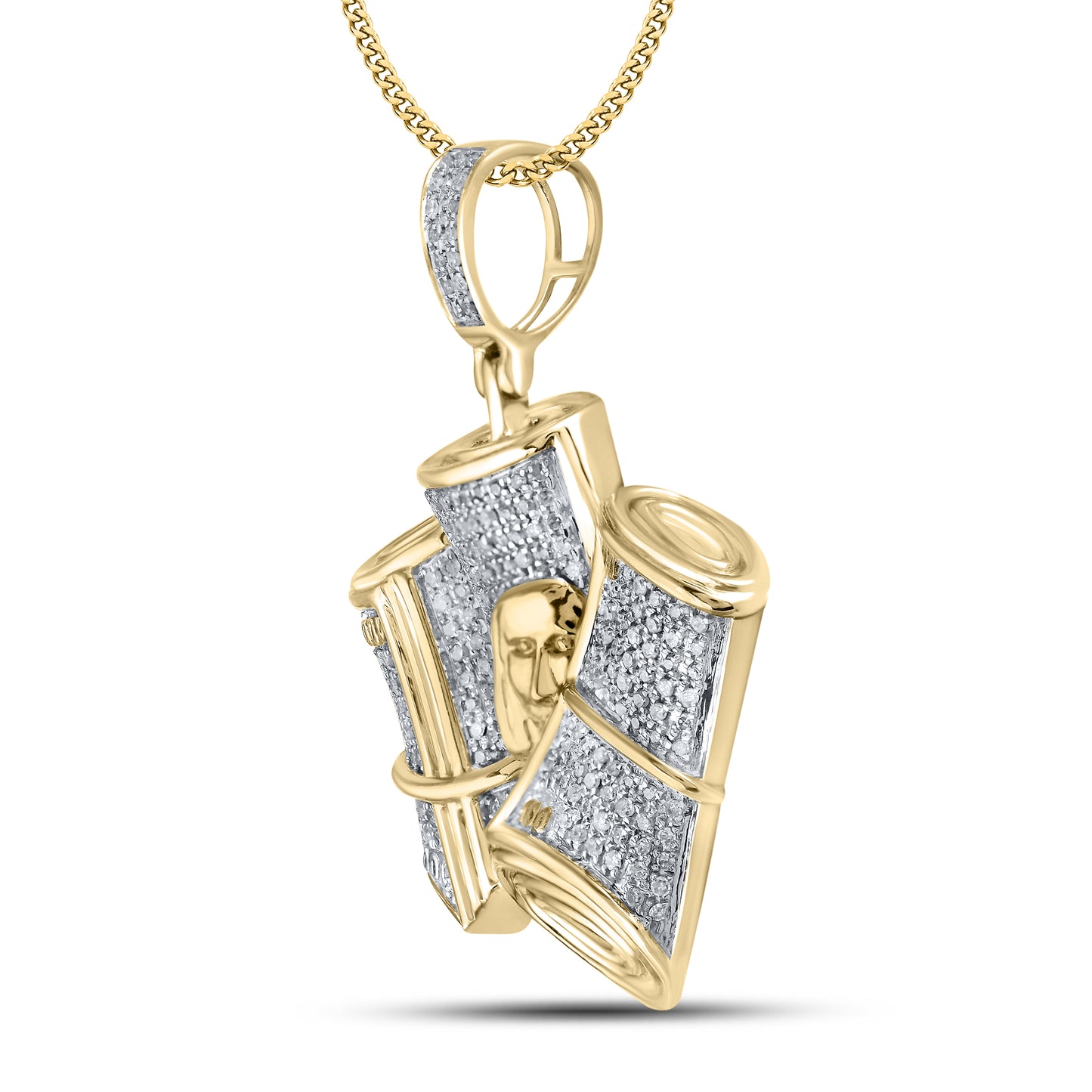 10k Yellow Gold 0.49 CTW Stack of cash Diamond Charm