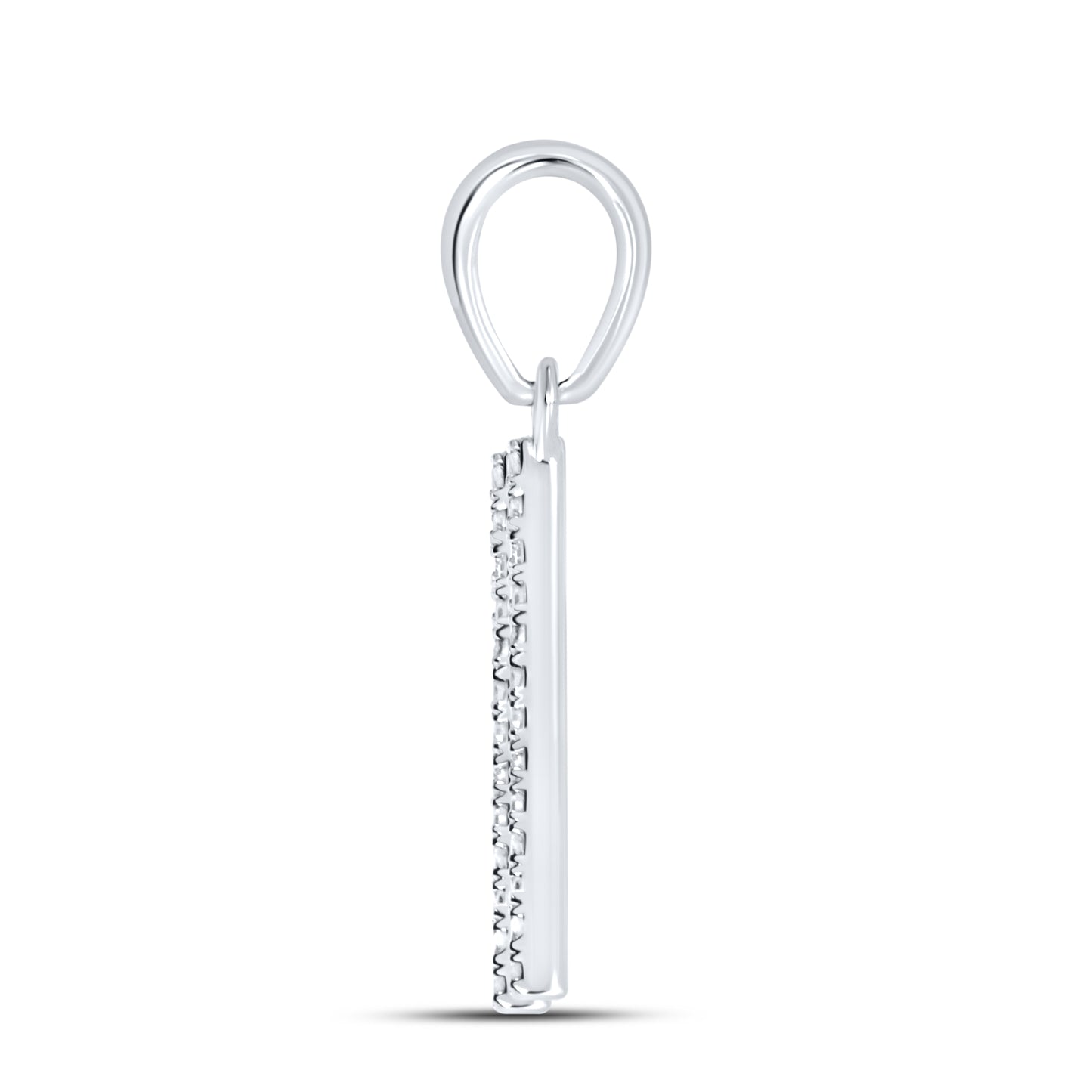 Silver 0.14 CTW Diamond Initial M Charm