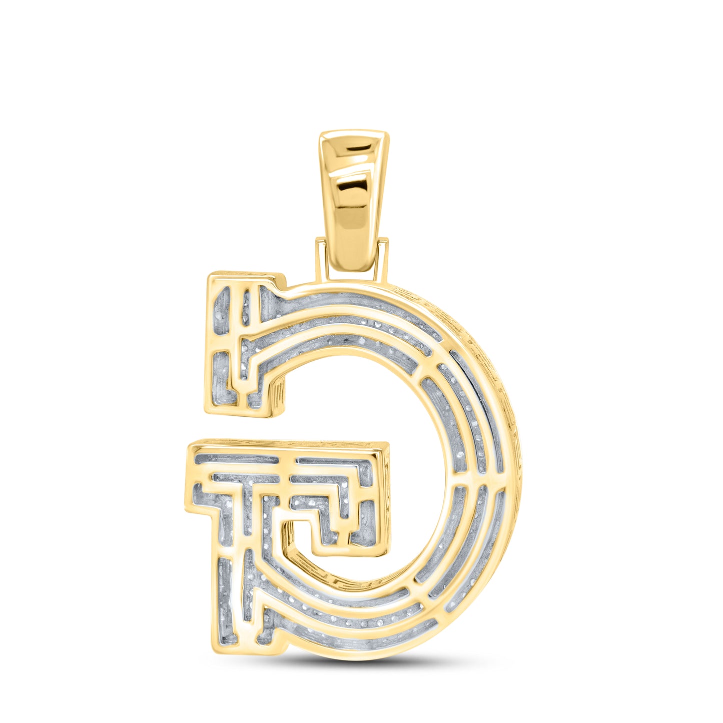 10kt Yellow Gold 0.75 CTW Diamond Initial G Charm