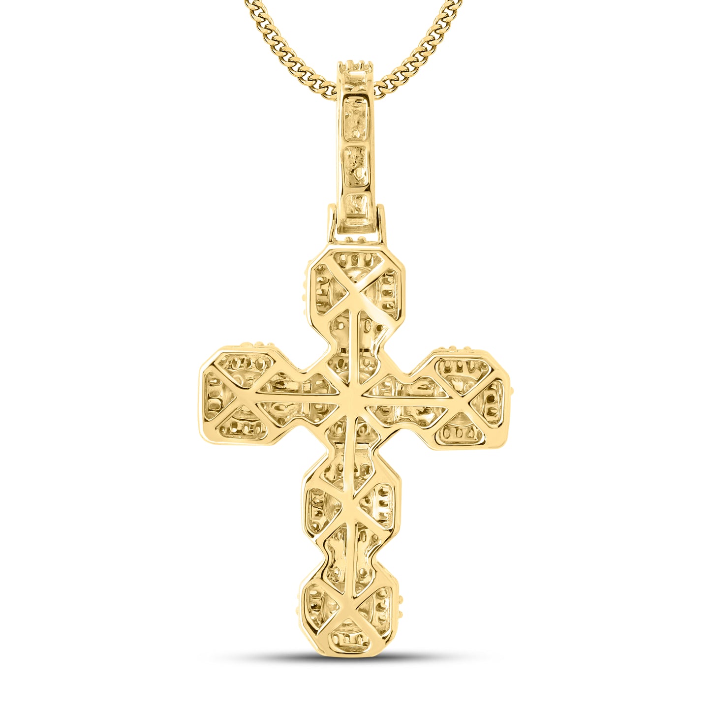 10kt yellow gold 0.99 CTW Diamond Cross Charm