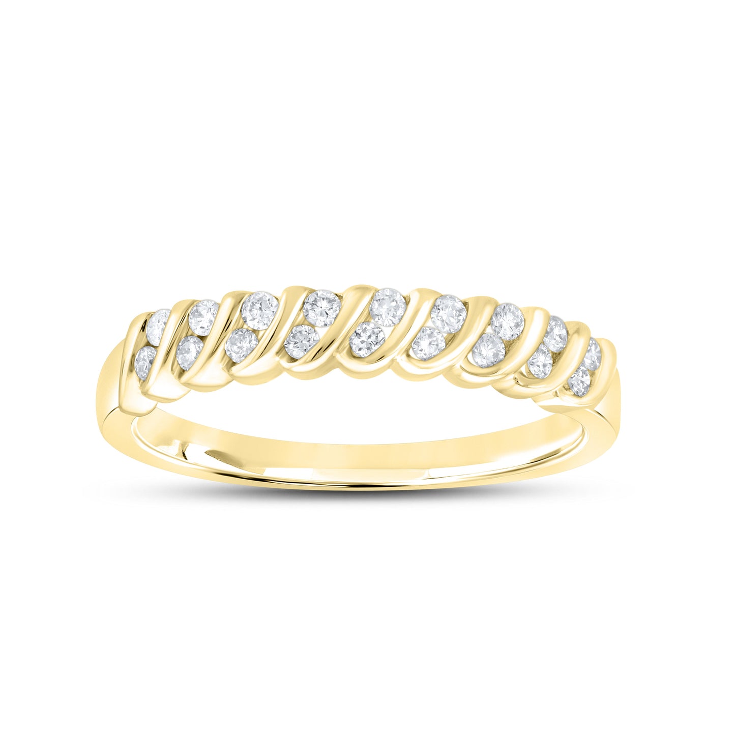 14kt yellow gold 0.21 CTW Ladies Diamond Band