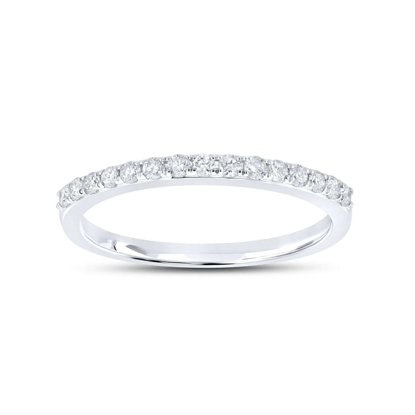 14kt White Gold 0.25 CTW Natural Diamond Band