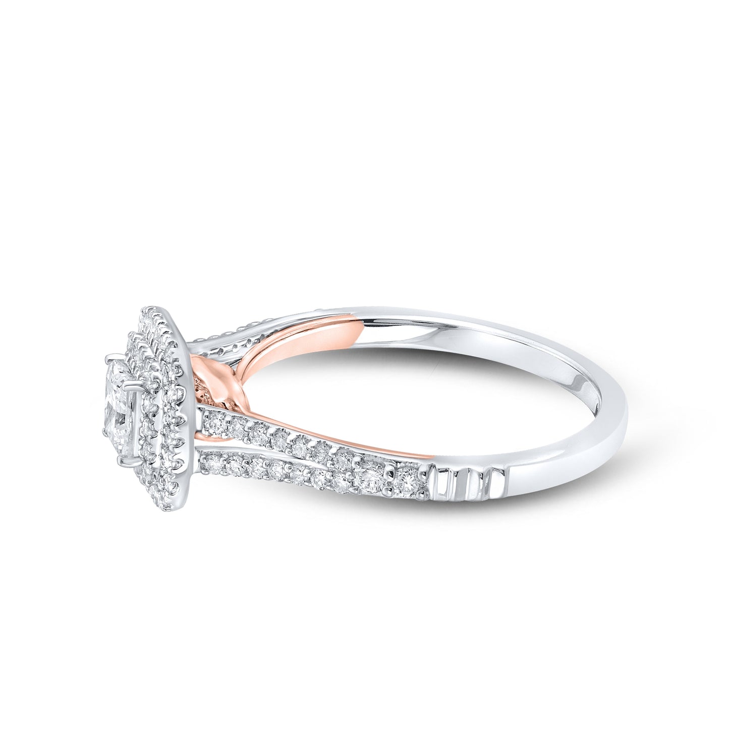 14KT WHITE GOLD 0.75 CTW DIAMOND ENGAGEMENT RING