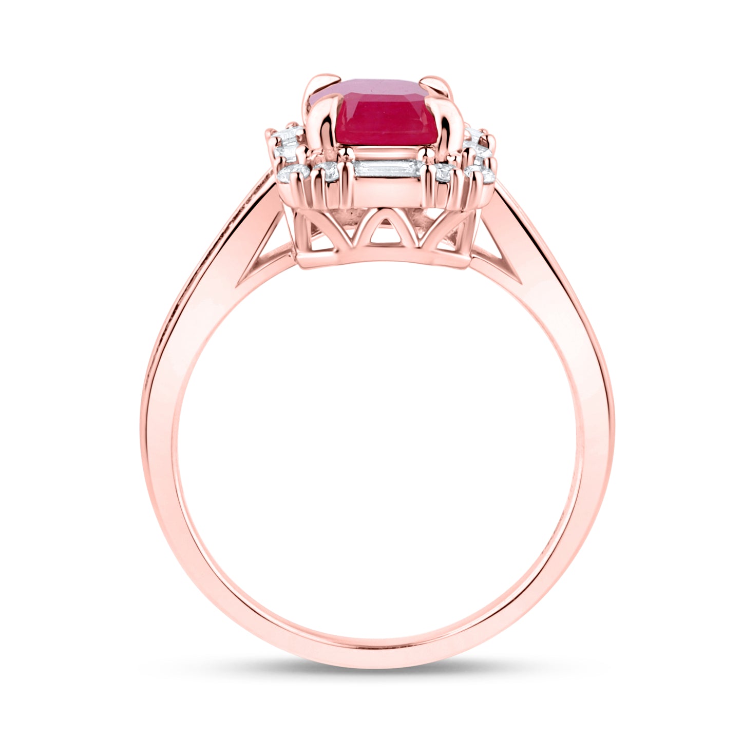 14kt Rose Gold 0.54 CTW Lab Diamond Ring