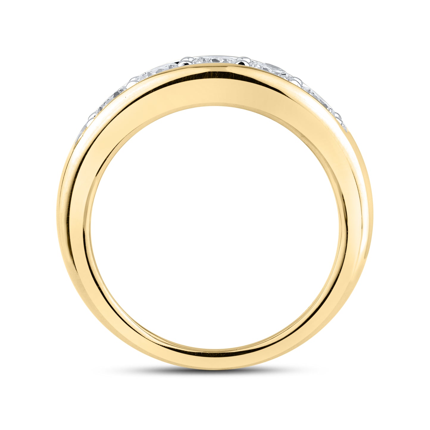 14kt Yellow Gold 1.53 CTW Lab Diamond Mens Band