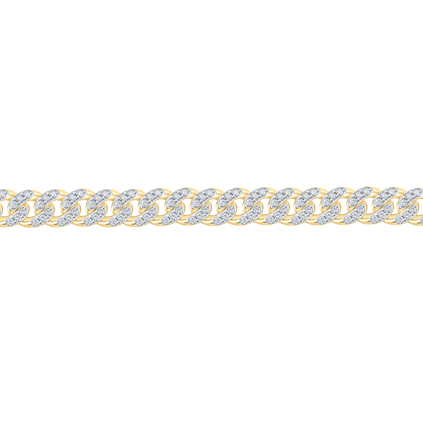 10kt yellow gold 11.9ctw Diamond Cuban necklace