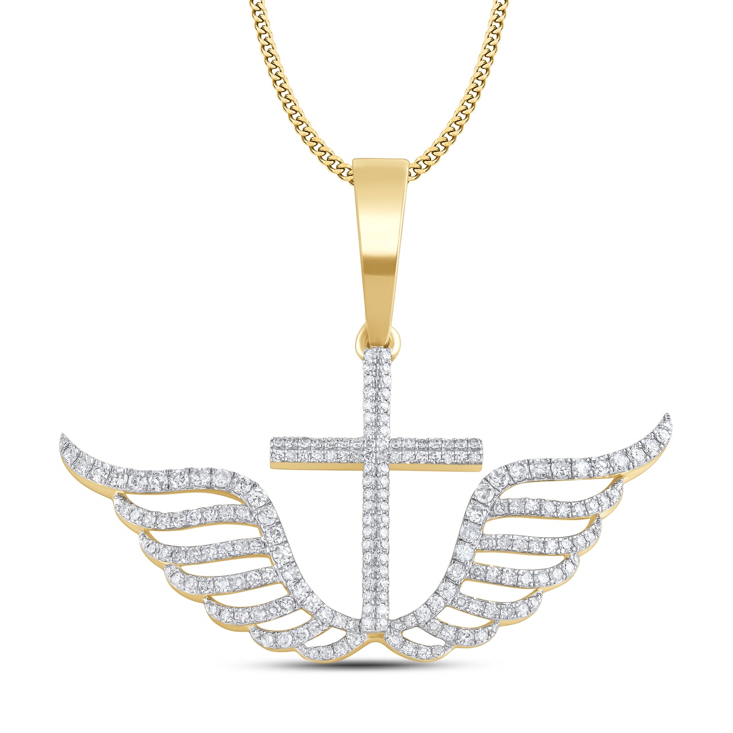 10kt Yellow Gold 1.23 CTW Cross Diamond Charm