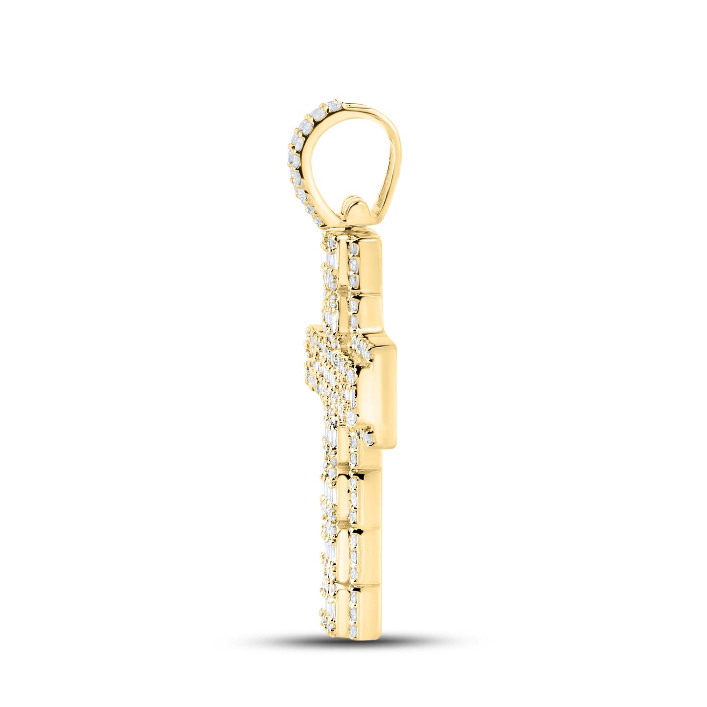 10kt Yellow Gold 1.50 CTW Diamond Cross Charm