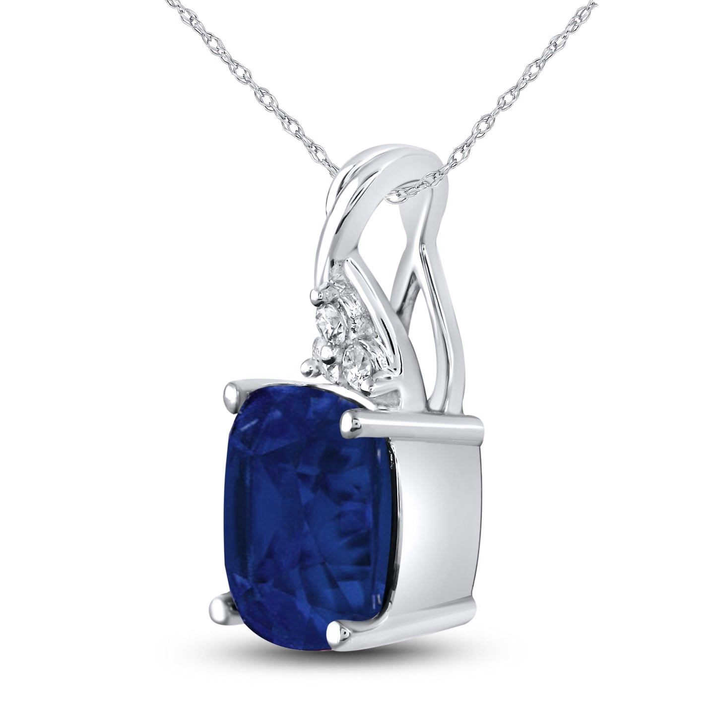 14kt White Gold 0.03 CTW Diamond Pendant With 14kt Chain