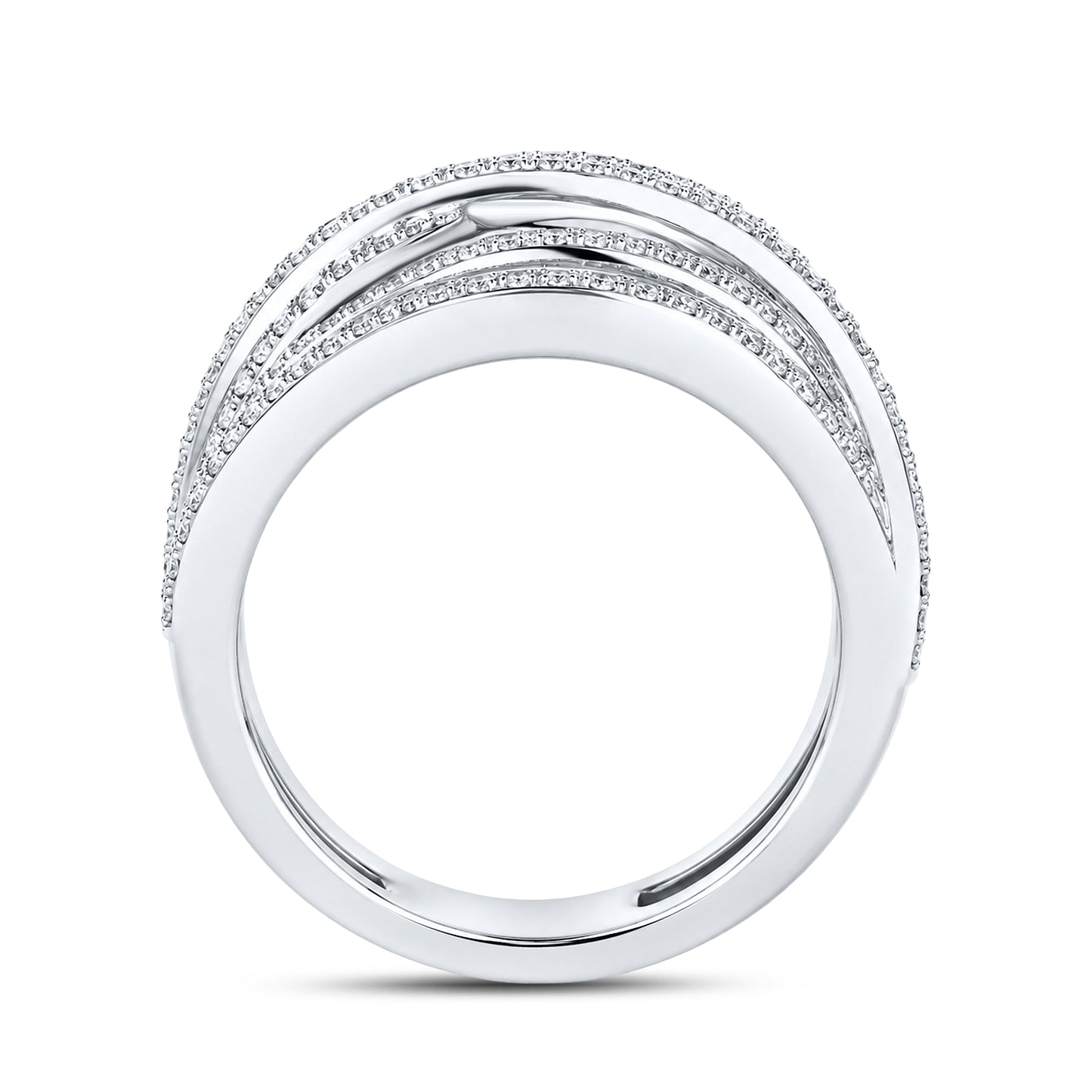 10kt White Gold 0.91 CTW Natural Diamond Band