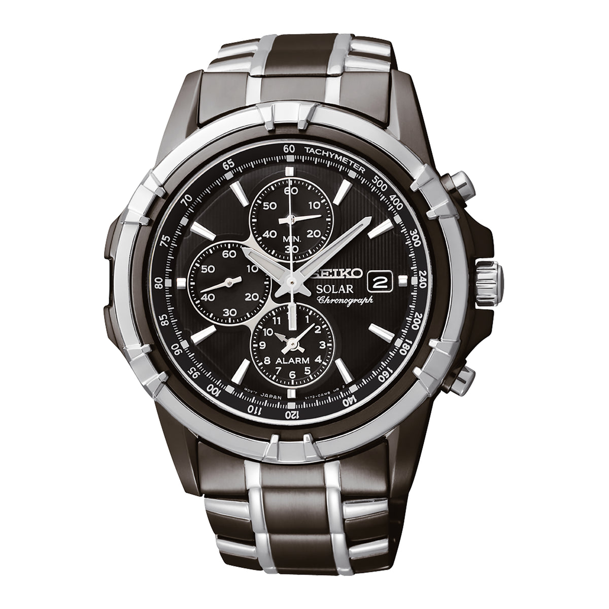 Seiko Solar Chronograph Black Dial Men's Watch SSC143