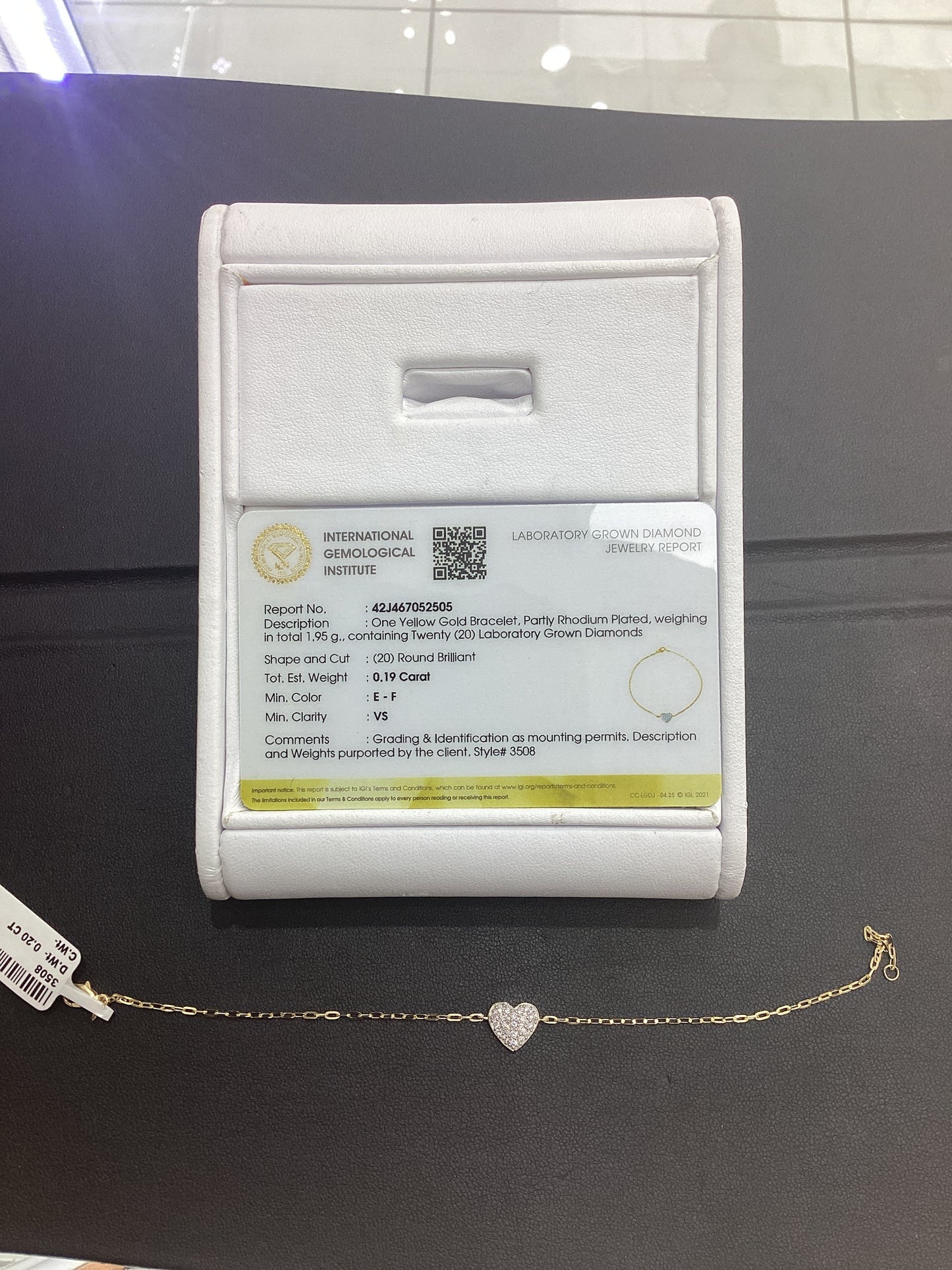 14kt Yellow Gold 0.20 CTW Lab Diamond Bracelet