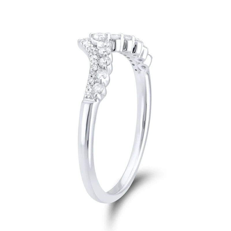 14kt White Gold 0.25 CTW Natural Diamond Band