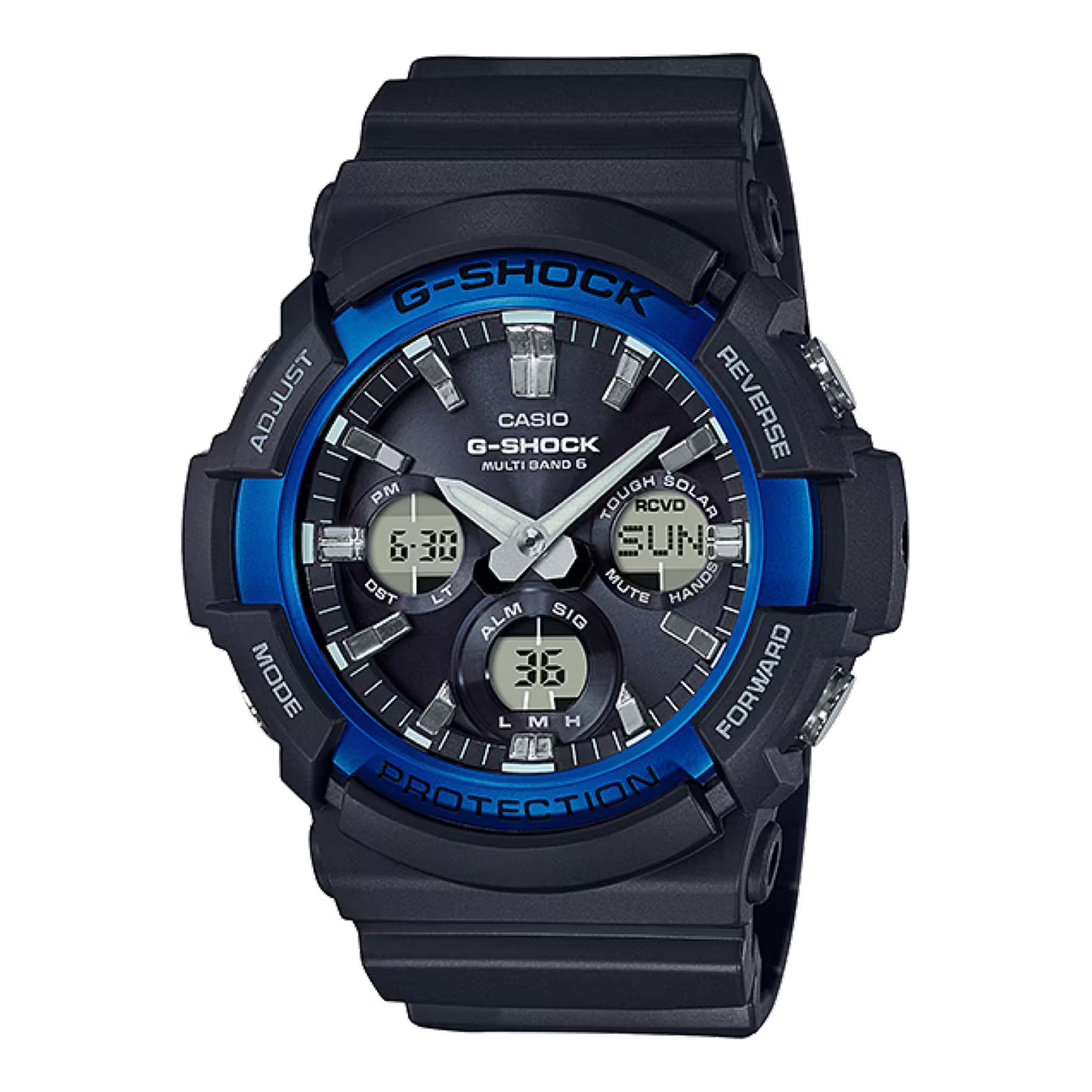 Casio GAS100B-1A2, G-Shock 200 Meter WR Solar Watch, World Time, 5 Alarms, NEW