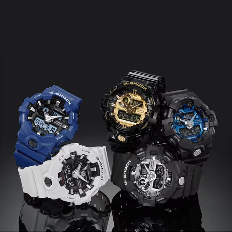 G-Shock Men's Analog-Digital White Resin Strap Watch 54mm GA700-7A