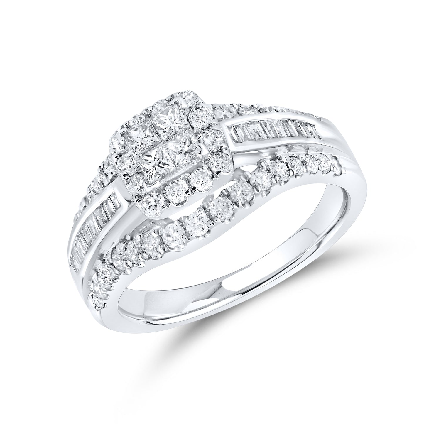 14kt White Gold 1 CTW Natural Diamond Ring
