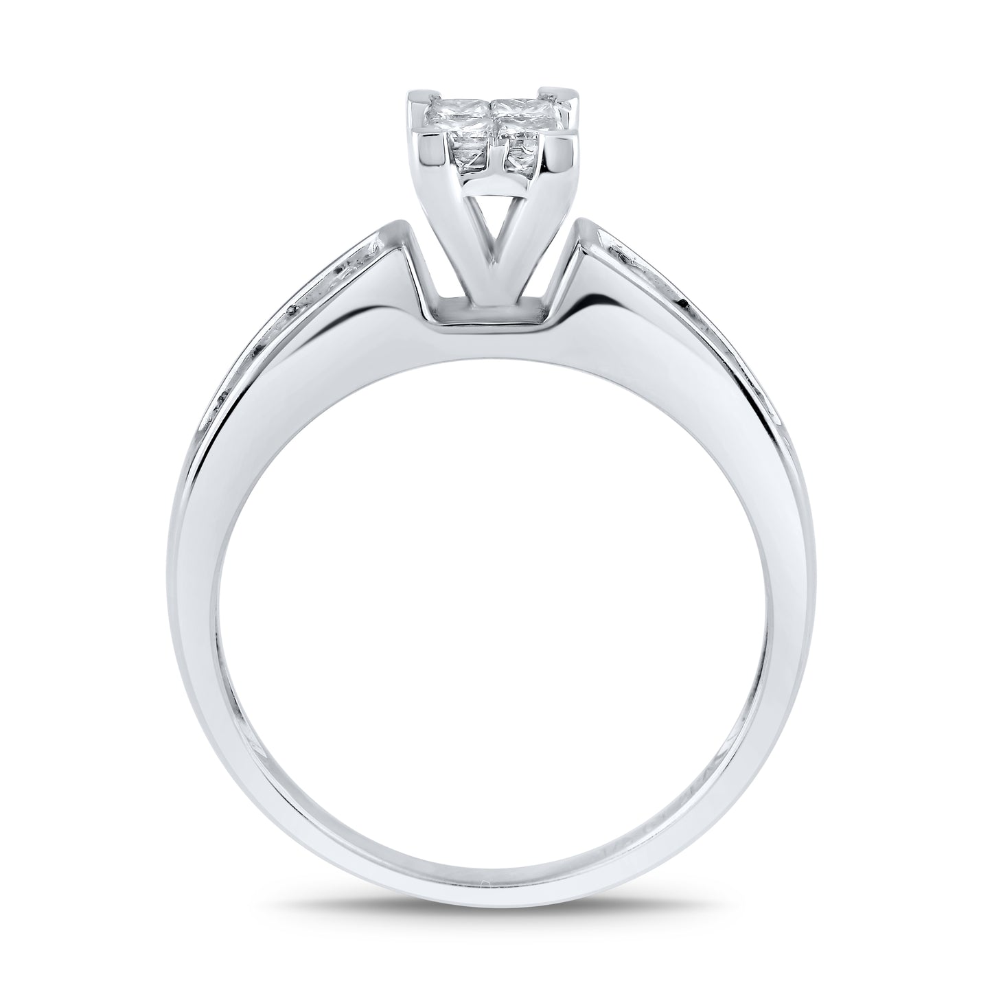 10kt White Gold 0.50 CTW Natural Diamond Bridal Set