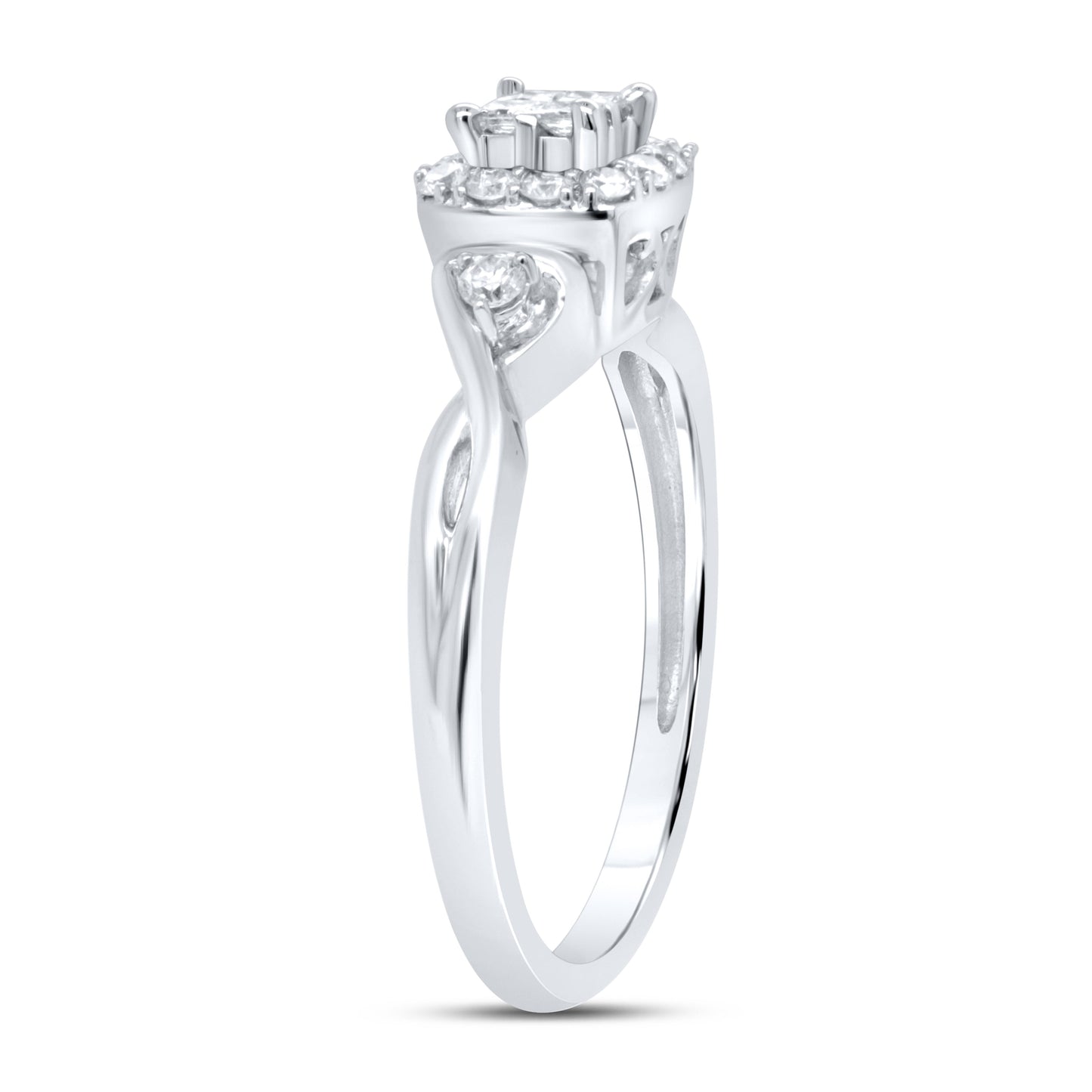 10kt White Gold 0.33 CTW Natural Diamond Ring