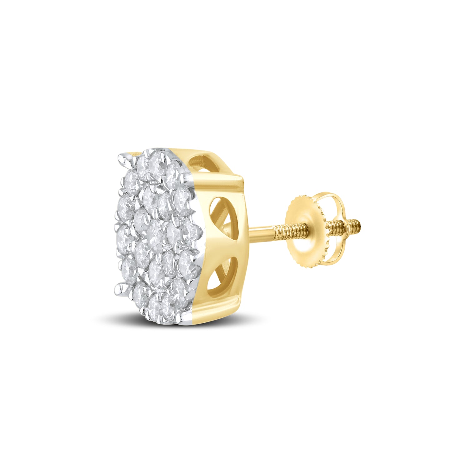 10kt Yellow Gold 0.75 CTW Natural Diamond Earrings