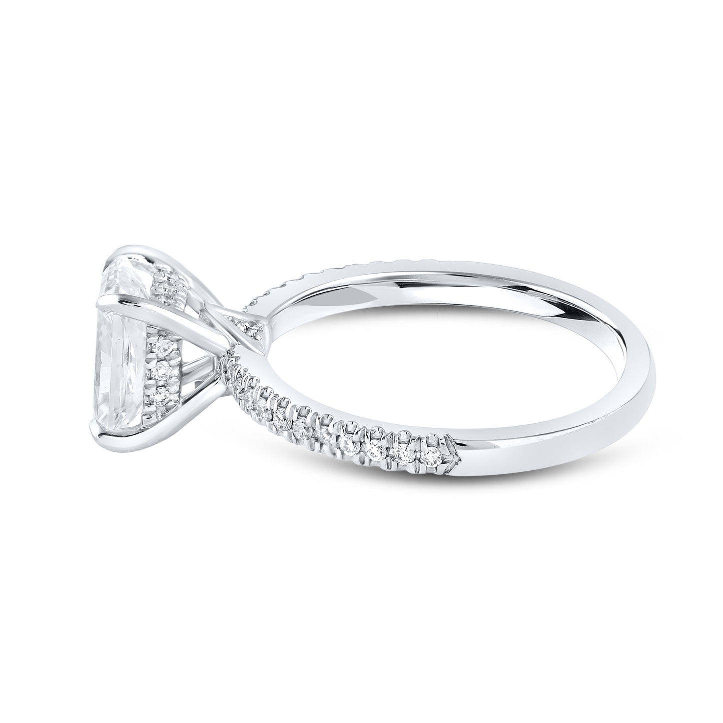 14kt White Gold 1.75 CTW Radiant Lab Diamond Ring