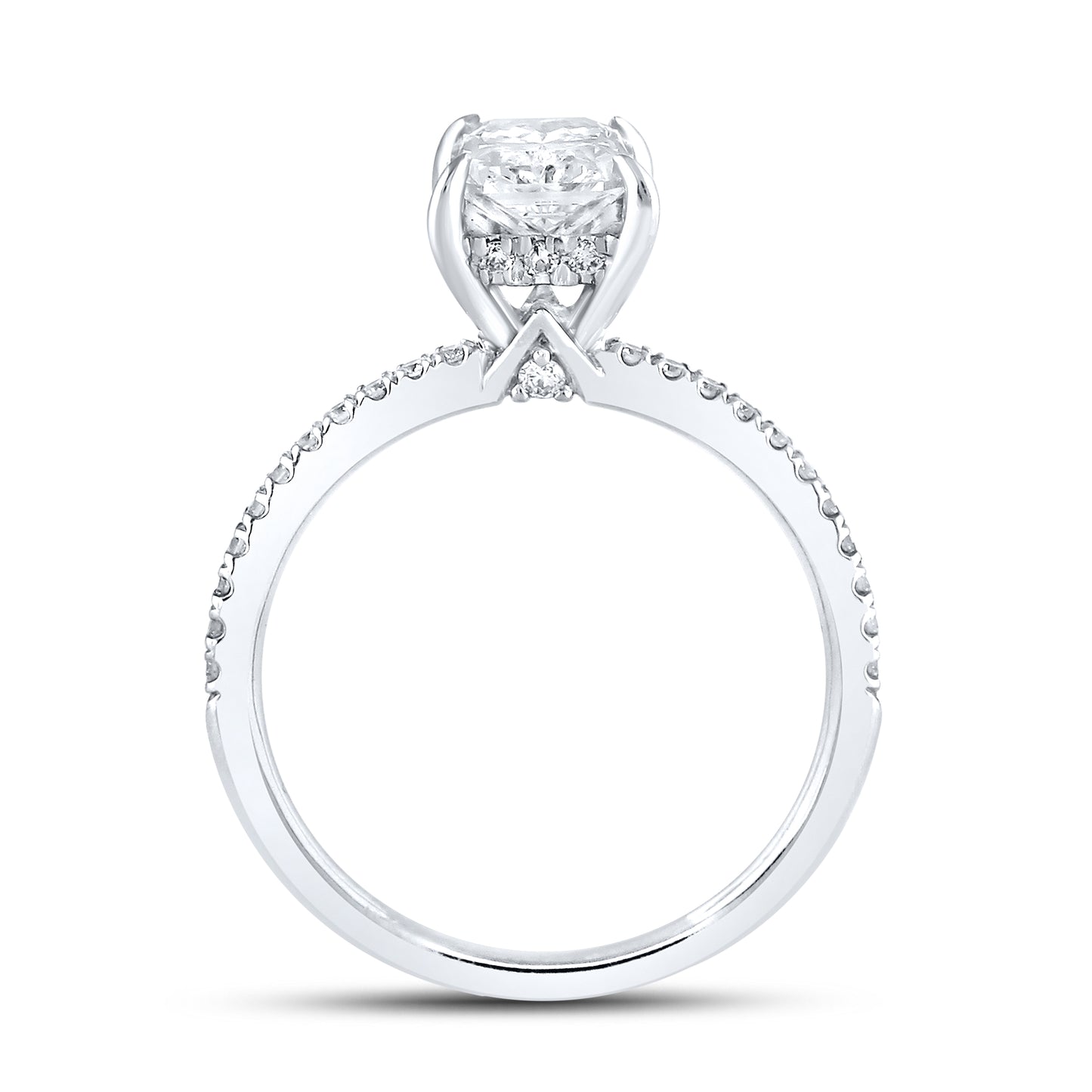 14kt White Gold 1.75 CTW Radiant Lab Diamond Ring