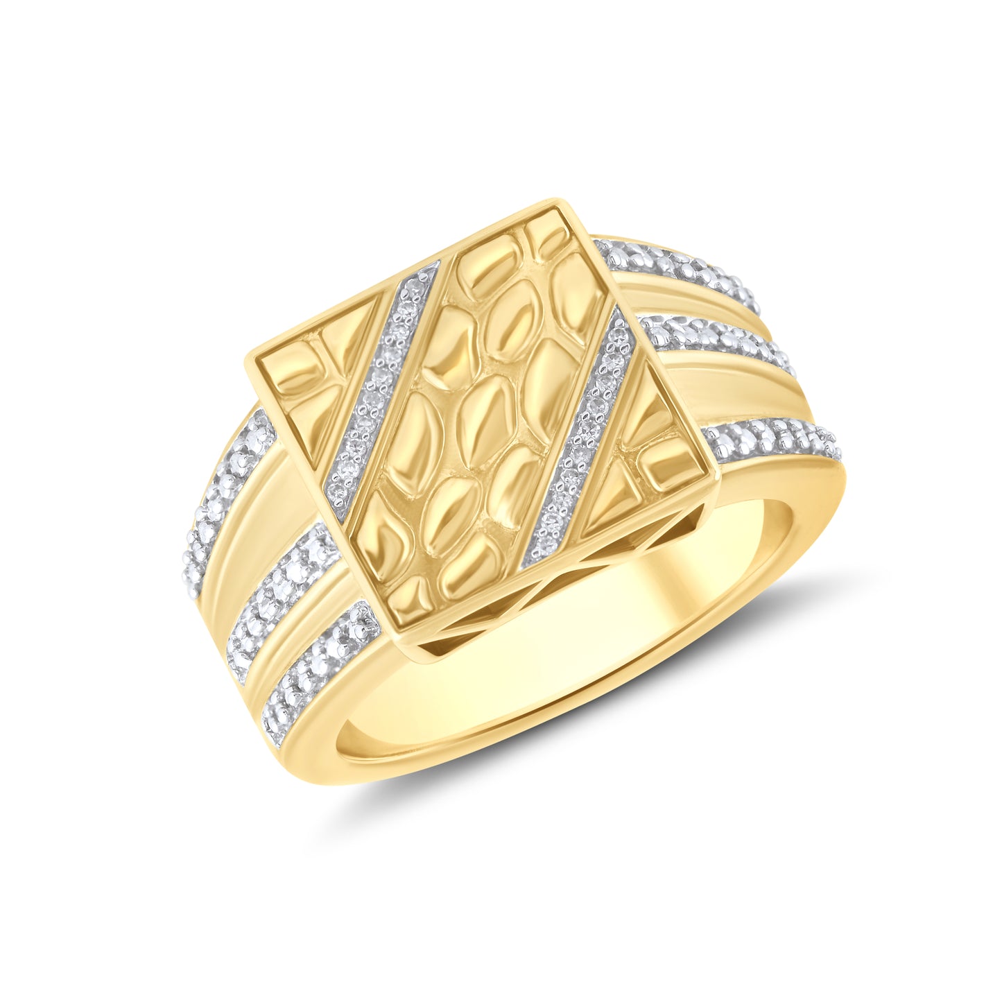 10kt Yellow Gold 0.05 CTW Men’s Natural Diamond Ring